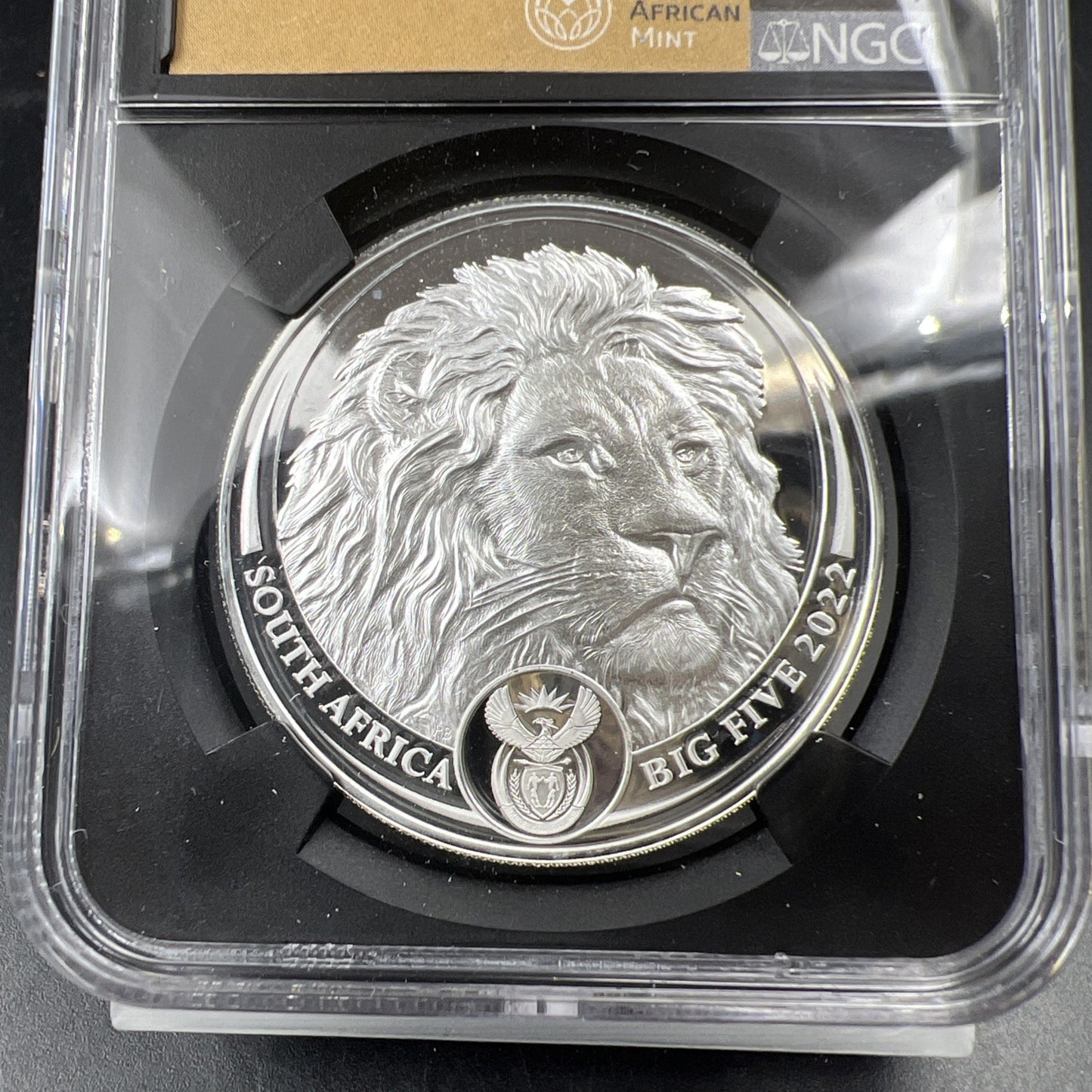 2022 South Africa Big 5 Series II Lion First Day of Issue NGC PF70 UCAM
