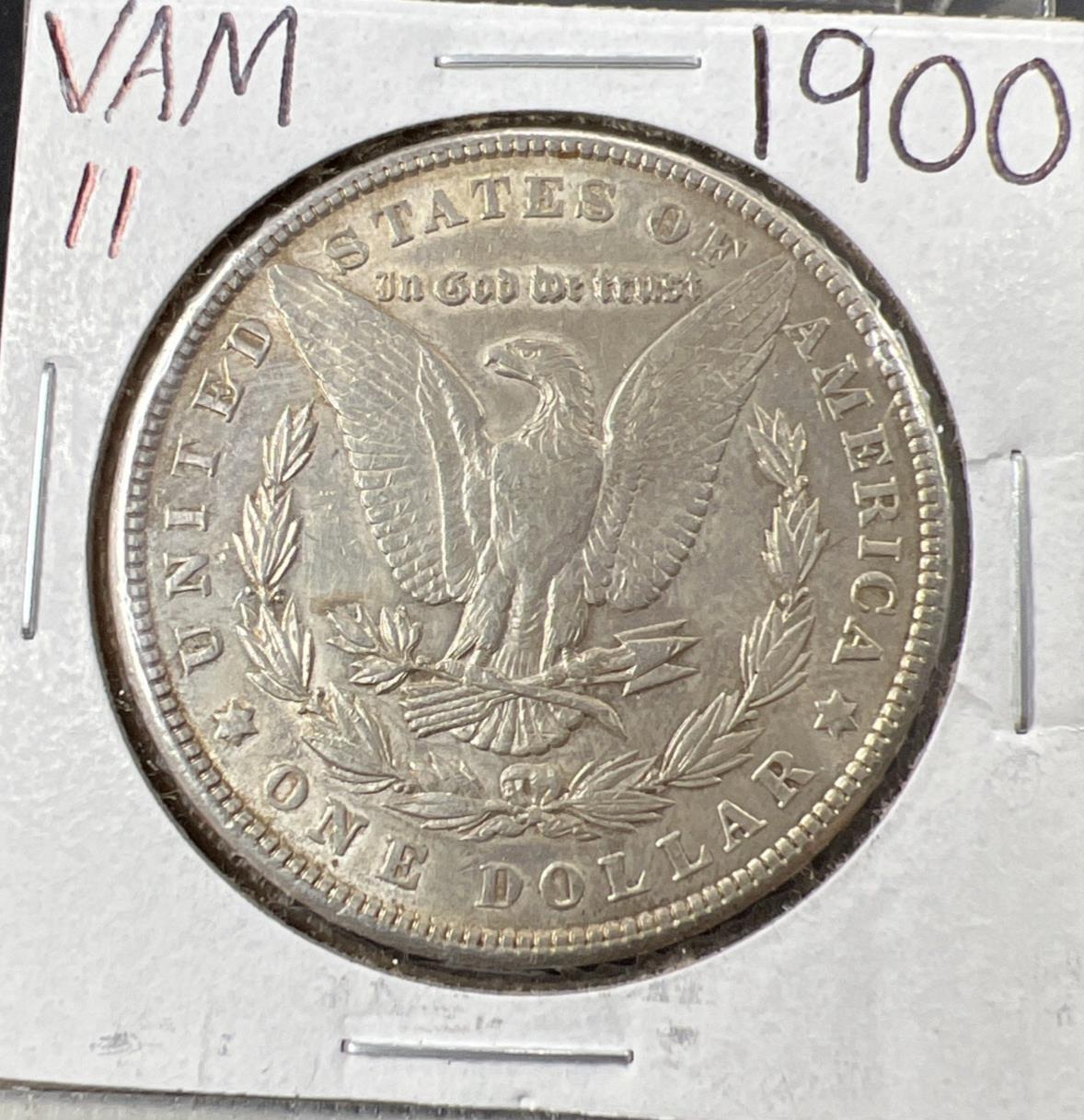 1900 P $1 Morgan Silver Dollar Coin Vam-11 Double Wing Arrows Variety Choice AU