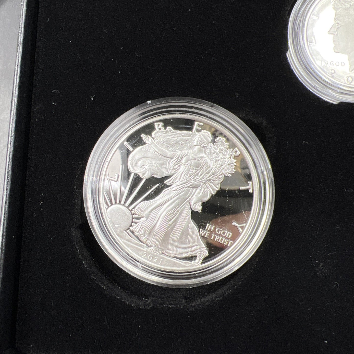 2021 6 Coin Limited Edition Silver Proof Set with Type 1 & 2 ASE Silver Eagles !