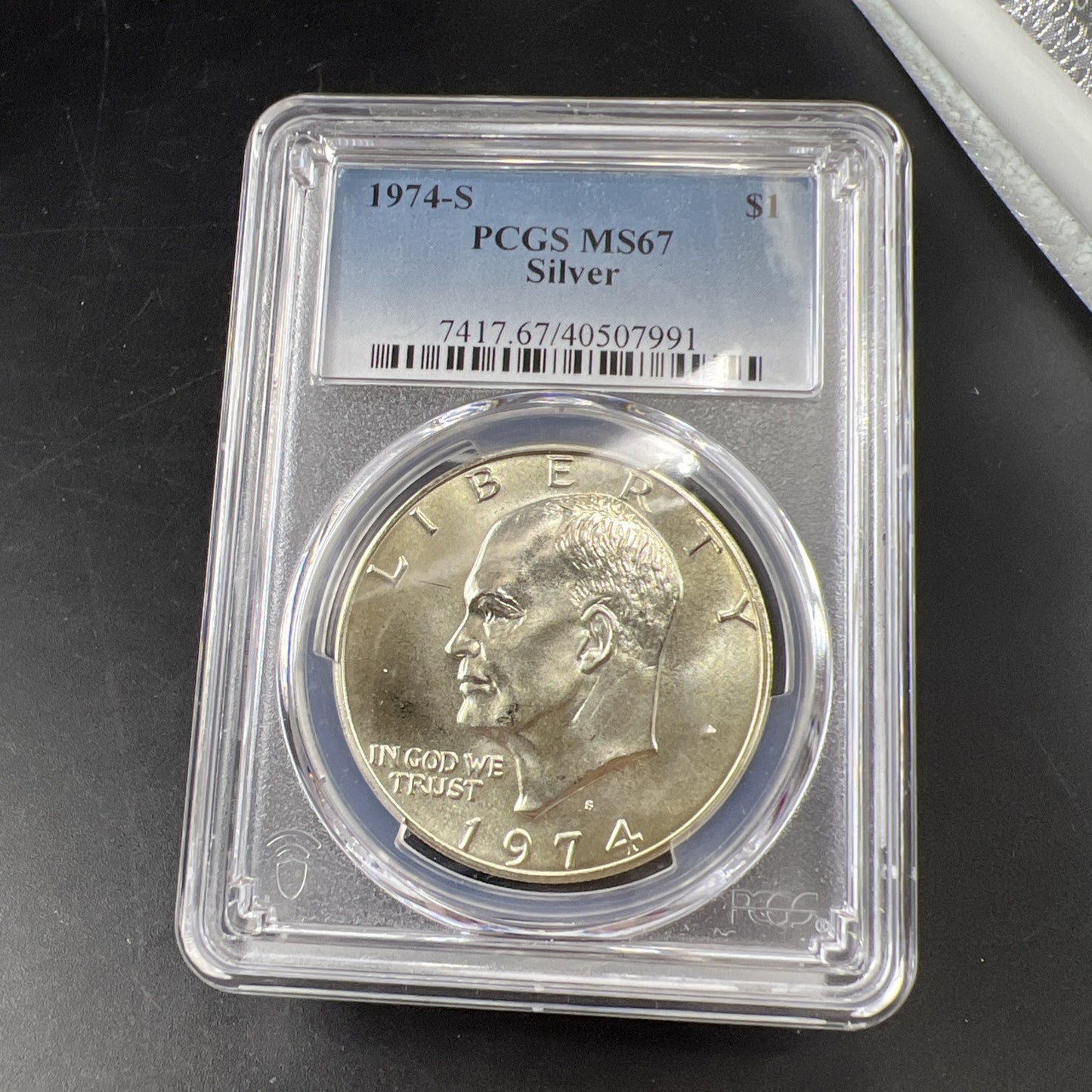 1974-S Ike Eisenhower Bicentennial BU 40% SILVER Dollar Coin MS67 PCGS Gem BU #7