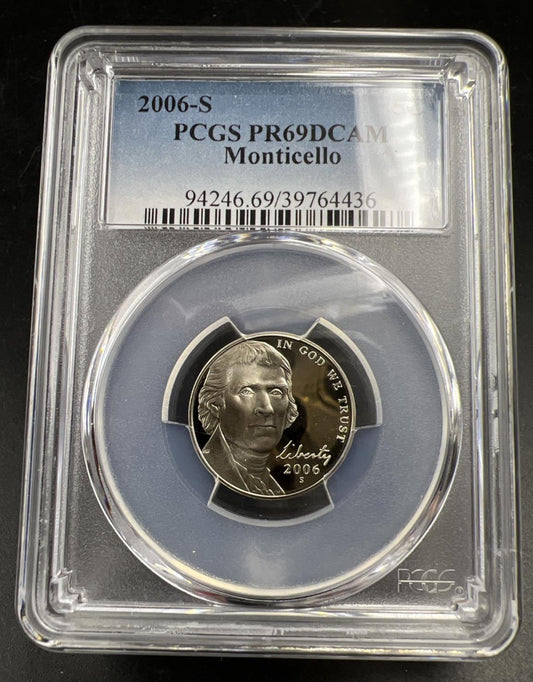2006 S 5c Jefferson Nickel PCGS PR69 DCAM Gem Proof Certified #436