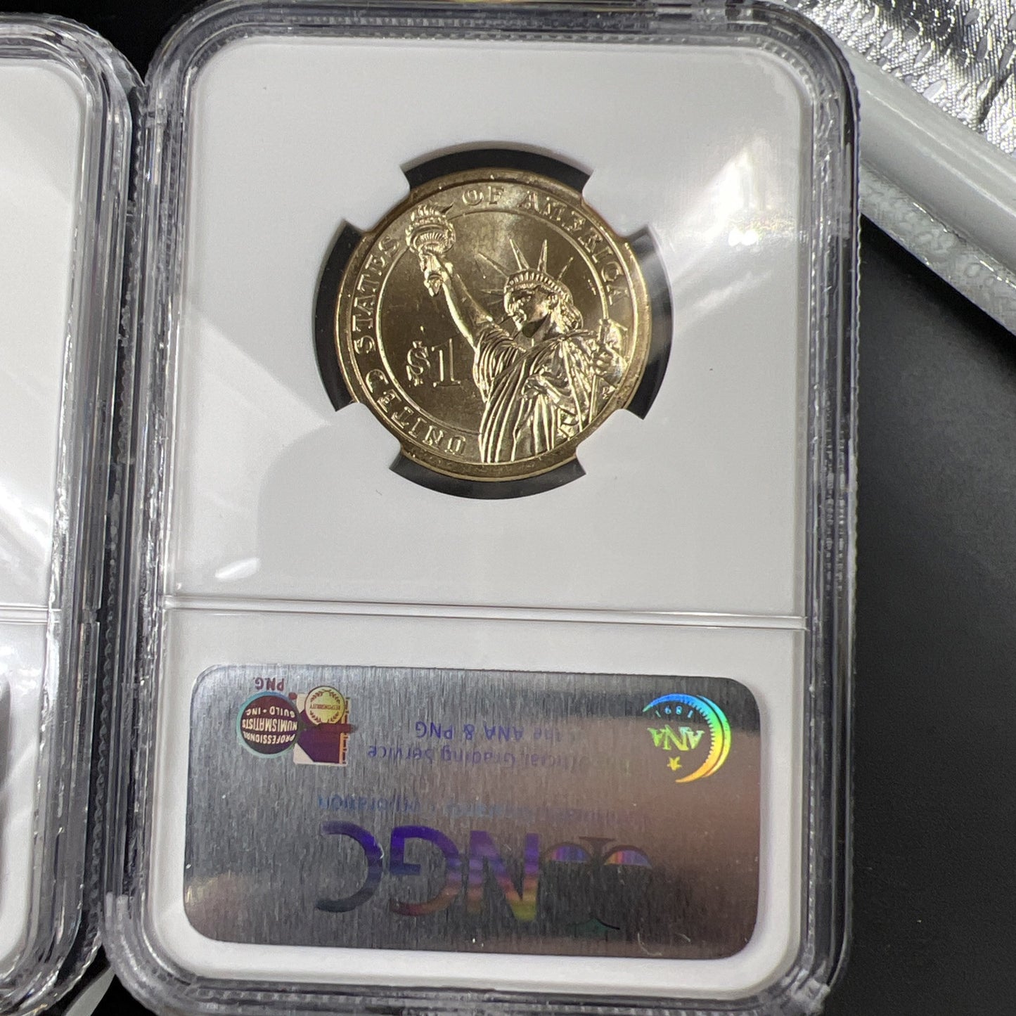 Two Coin Set 2007 P & D $1 George Washington Presidential Dollar NGC MS65