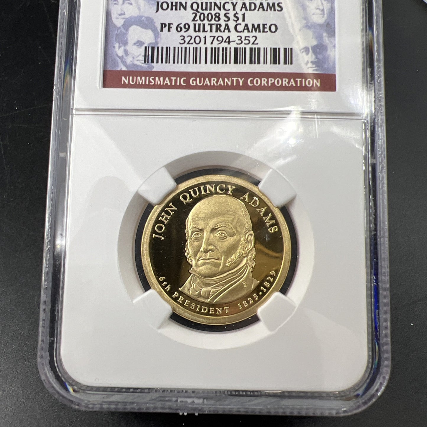 2008 S John Quincy Adams Proof Presidential Dollar Coin NGC PF69 UCAM #352