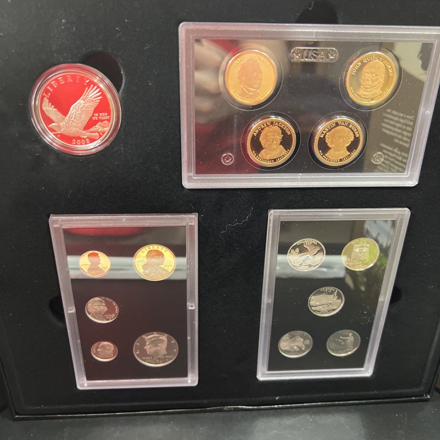 2008 US Mint Legacy Collection 15 Coin NICE Set with 90% Silver $1 Coin Box COA