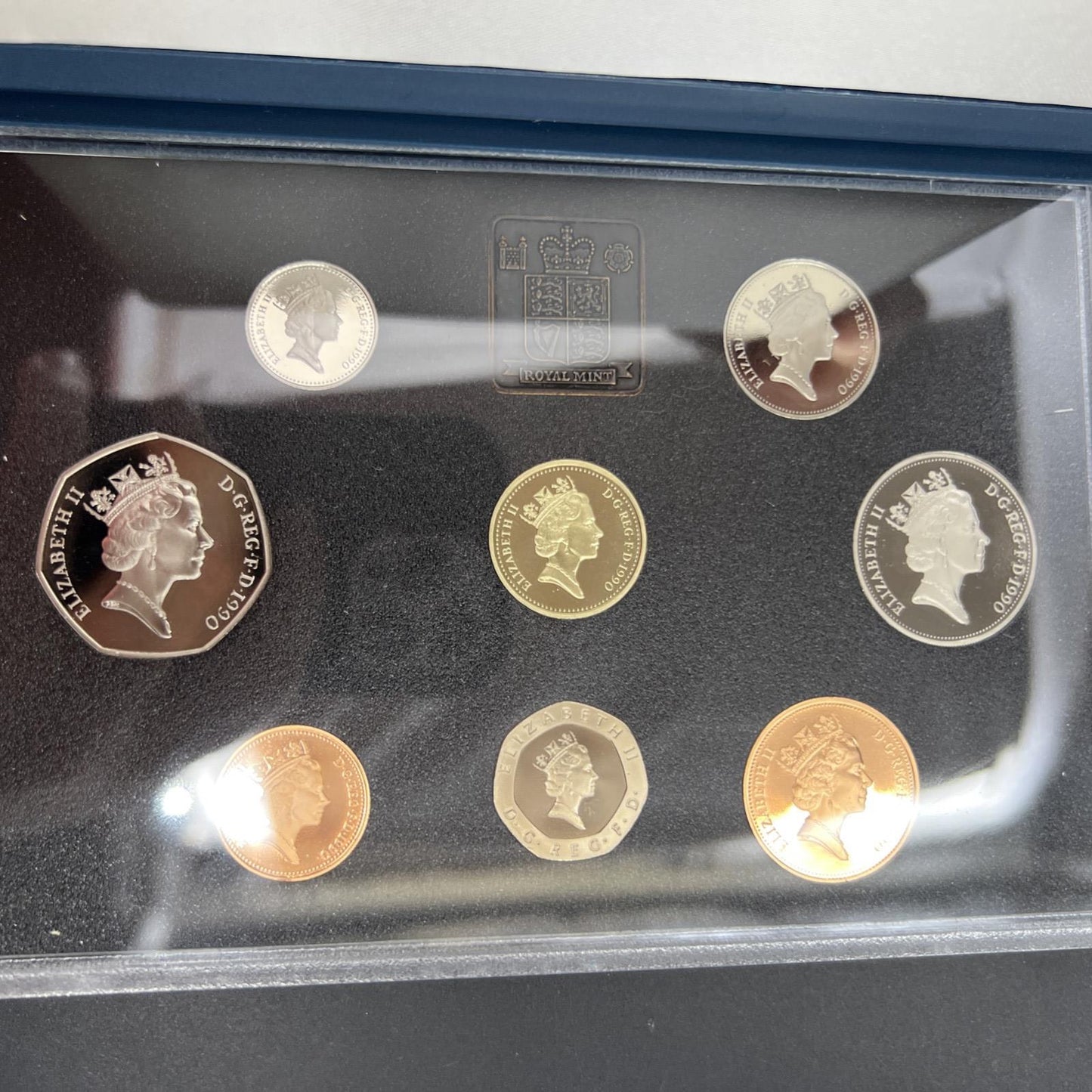 1990 United Kingdom Proof Coin Set with Box & COA #B