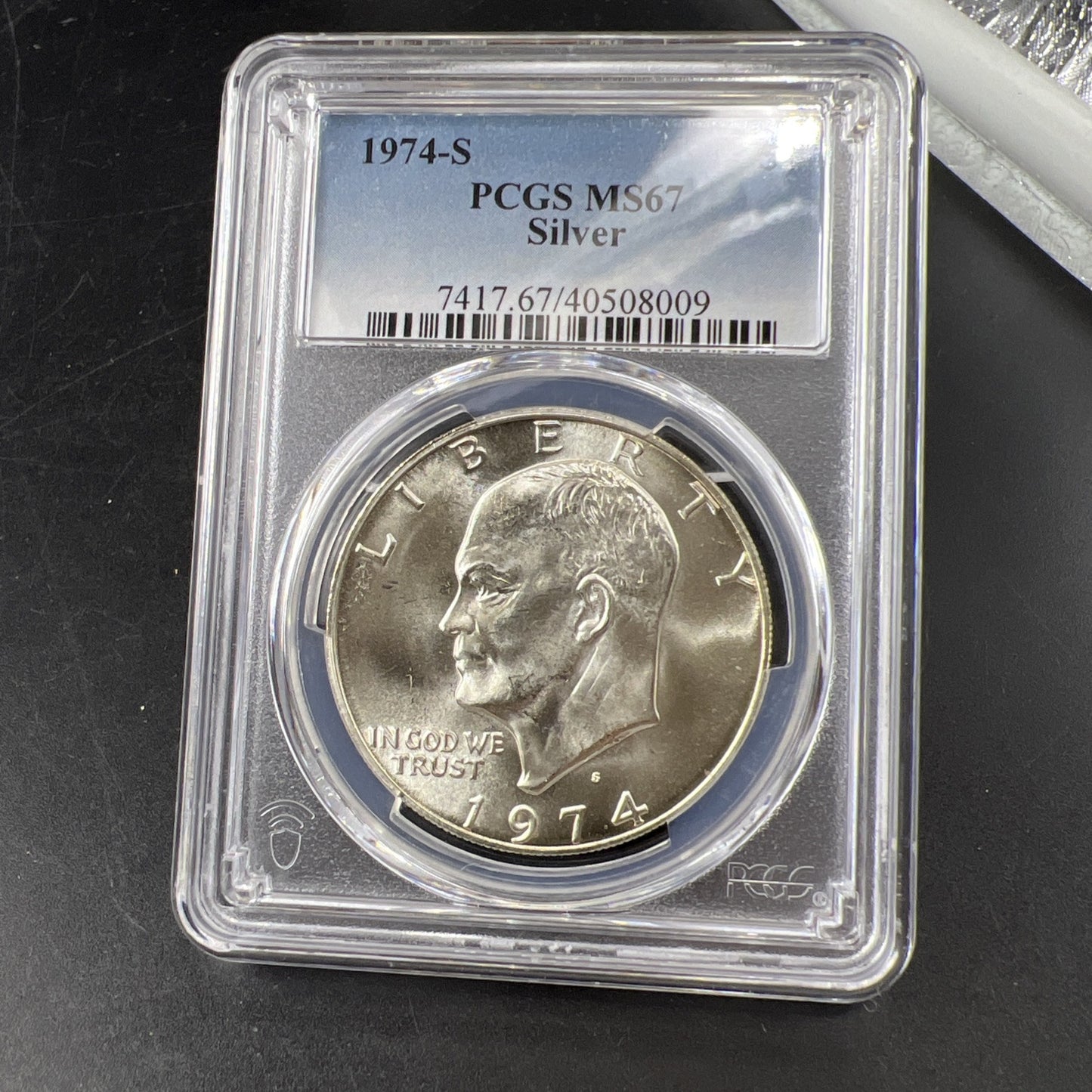 1974-S Ike Eisenhower Bicentennial BU 40% SILVER Dollar Coin MS67 PCGS Gem BU #9