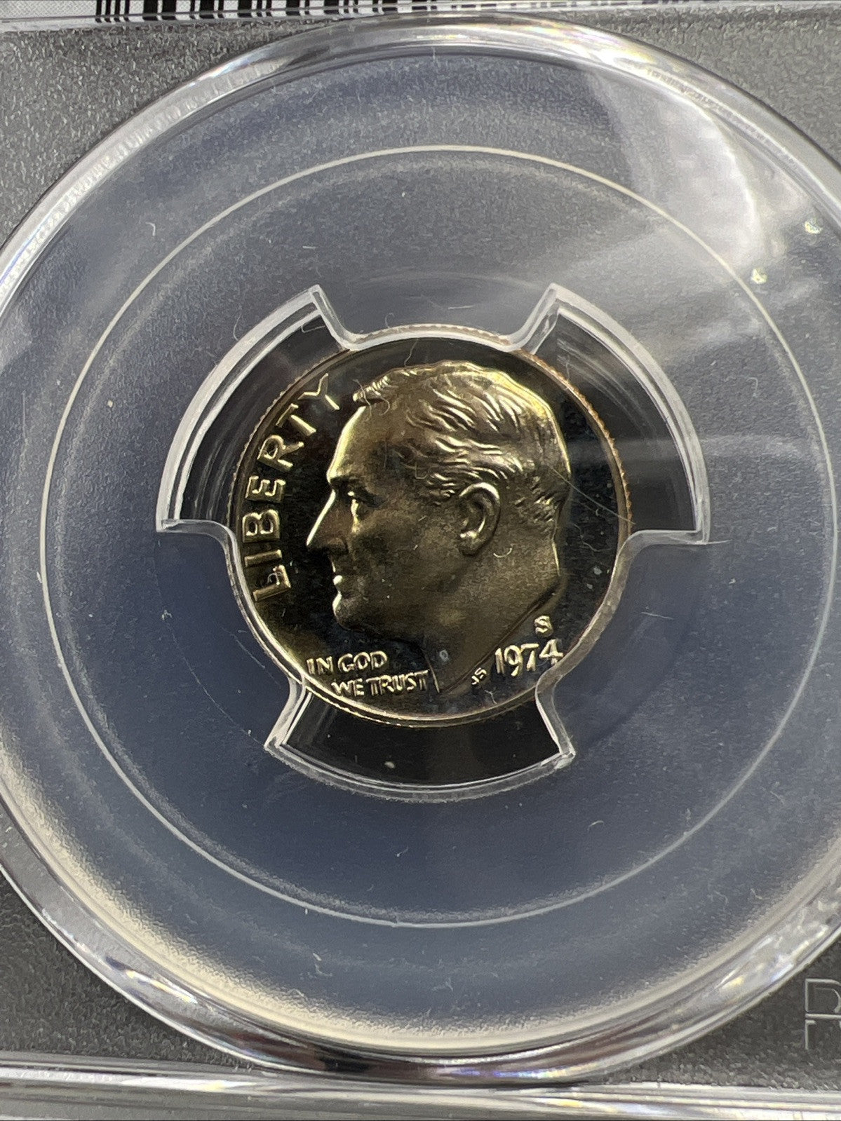 1974 S 10c Roosevelt Clad Copper Nickel Dime Coin PCGS PR69 DCAM #734