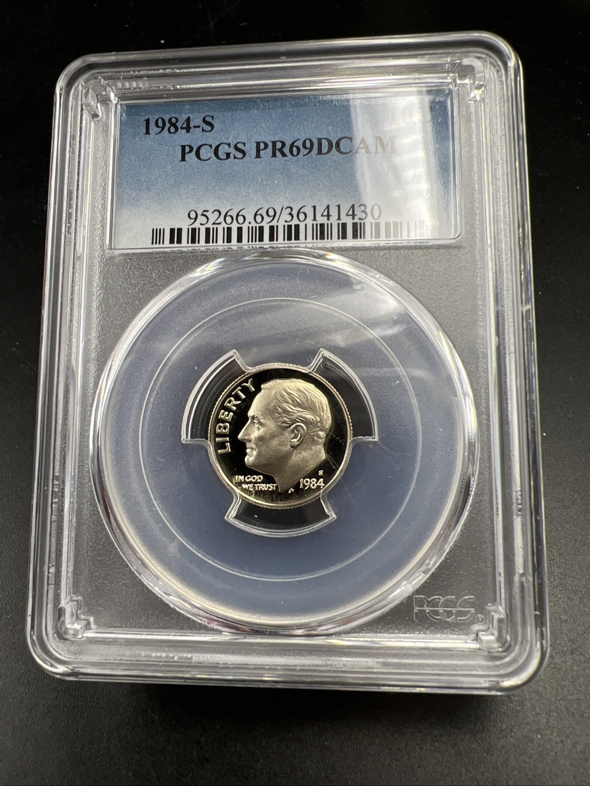 1984 S 10c Roosevelt Clad Copper Nickel Dime Coin PCGS PR69 DCAM #430