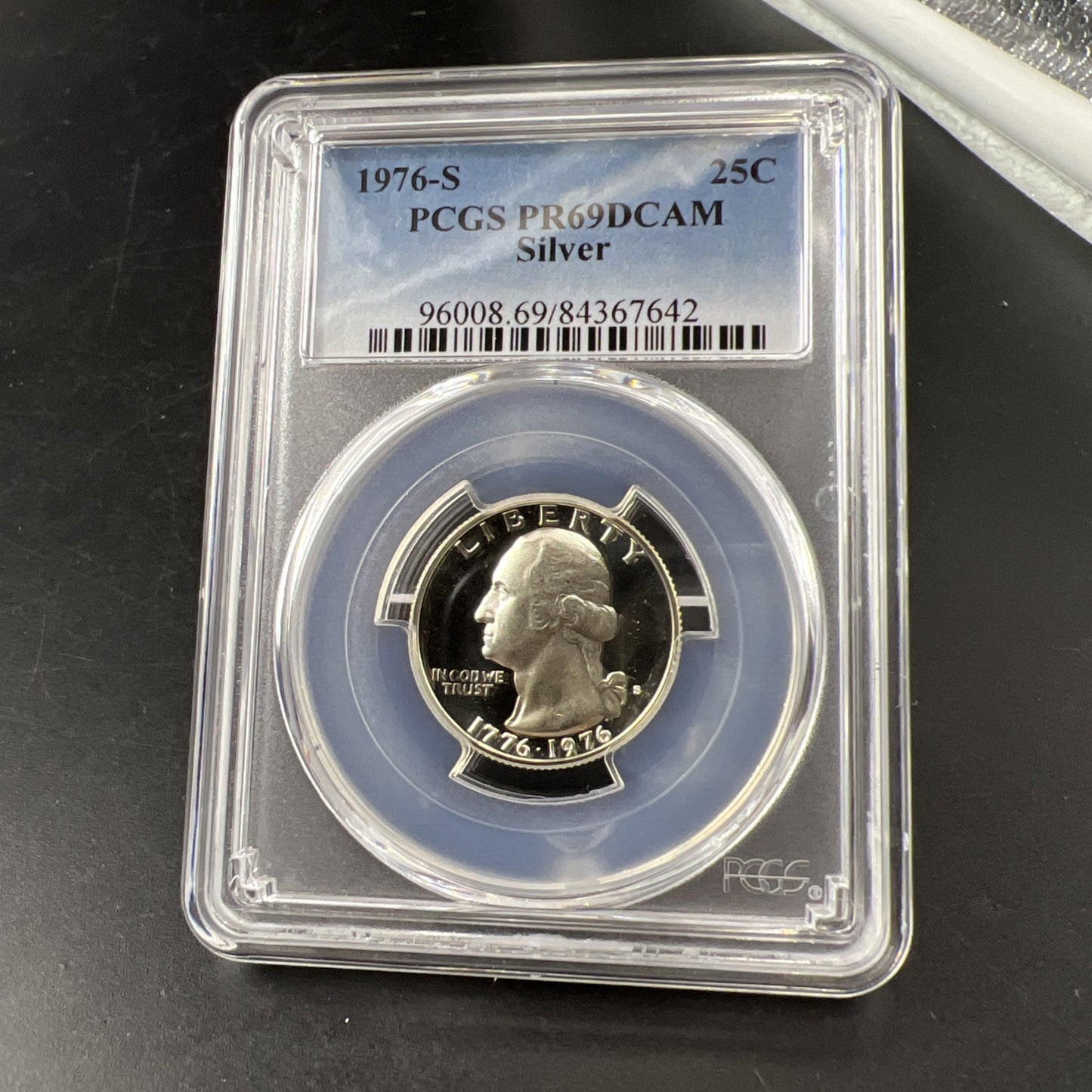 1976 S 25c Bicentennial Washington Silver Quarter Proof Coin PCGS PR69 DCAM #642