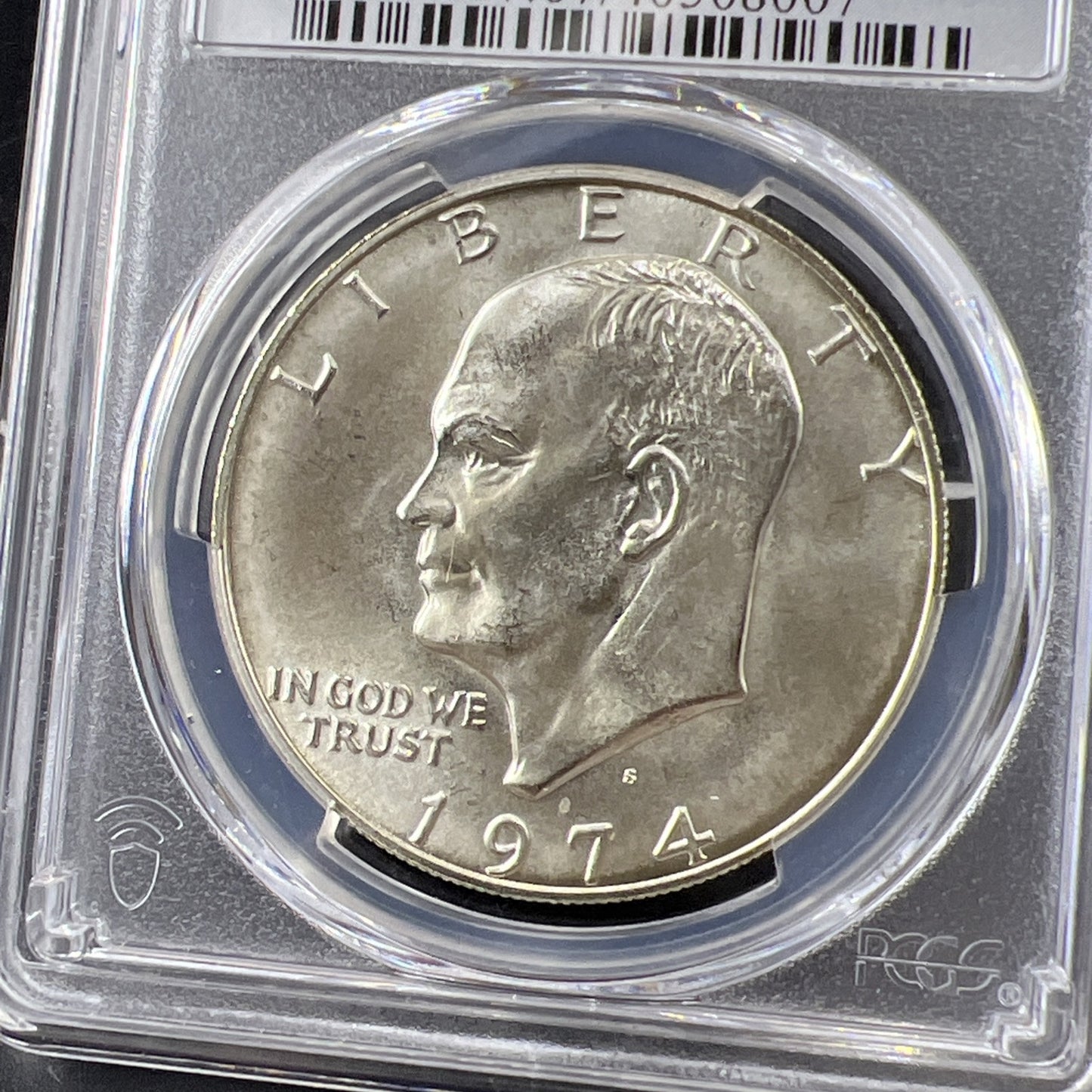 PCGS Certified 1974 S $1 Ike Eisenhower 40% Silver Dollar Coin PCGS MS67 #007