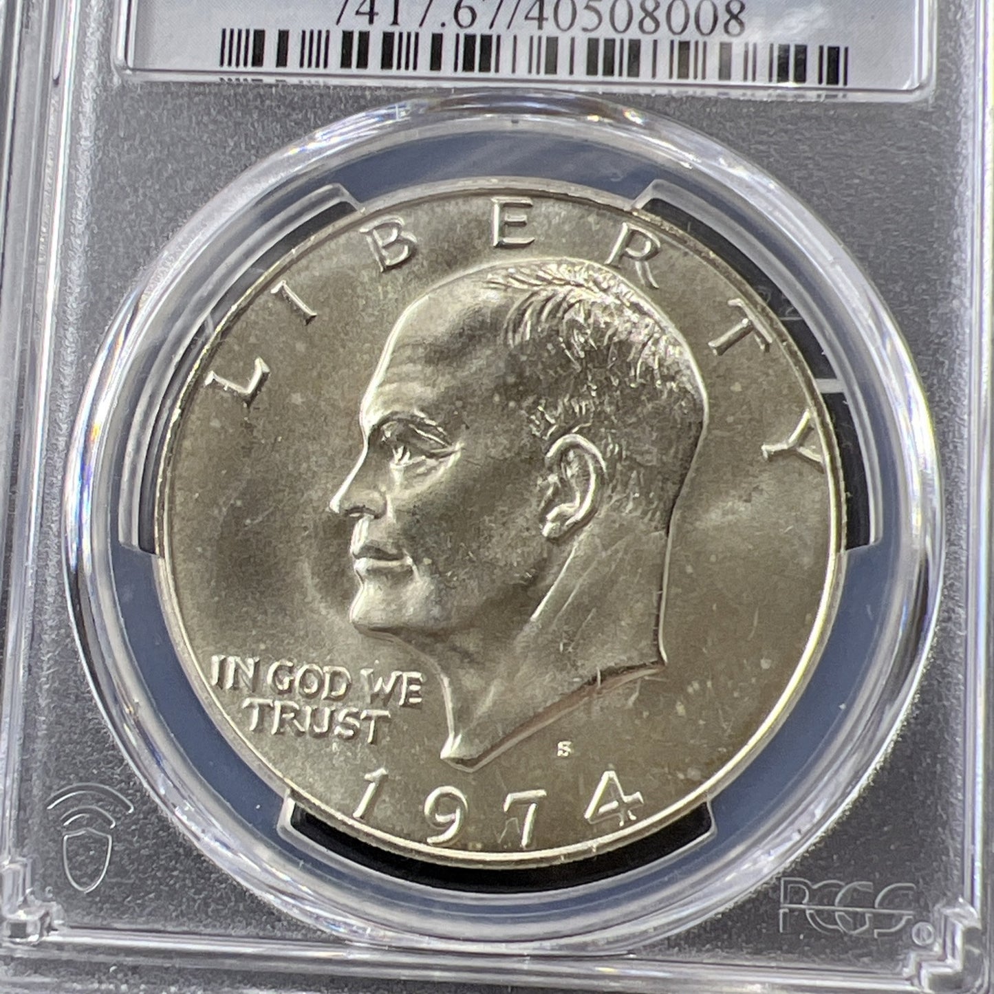 1974 S Ike Eisenhower Bicentennial BU 40% SILVER Dollar Coin MS67 PCGS Gem BU #8