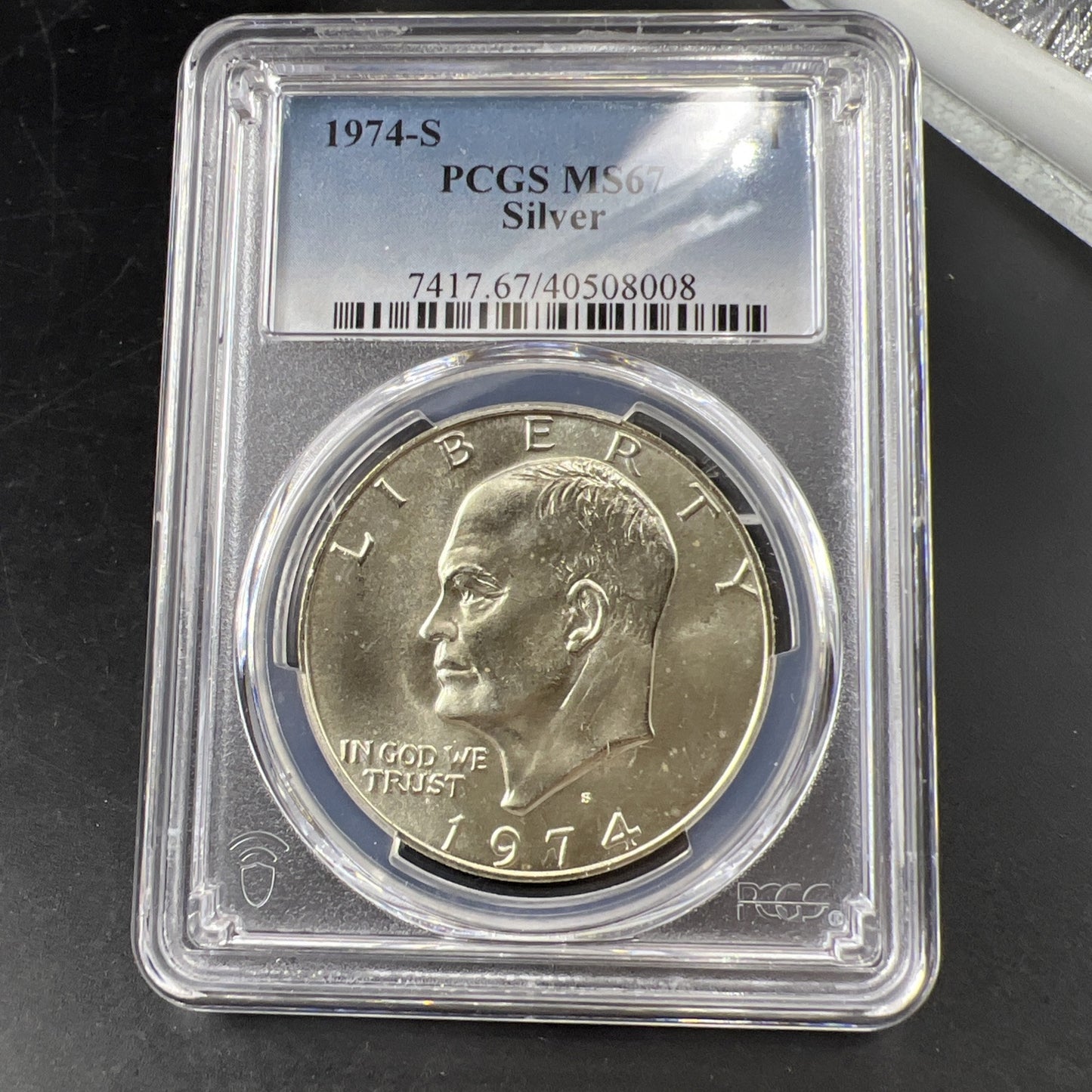 1974 S Ike Eisenhower Bicentennial BU 40% SILVER Dollar Coin MS67 PCGS Gem BU #8