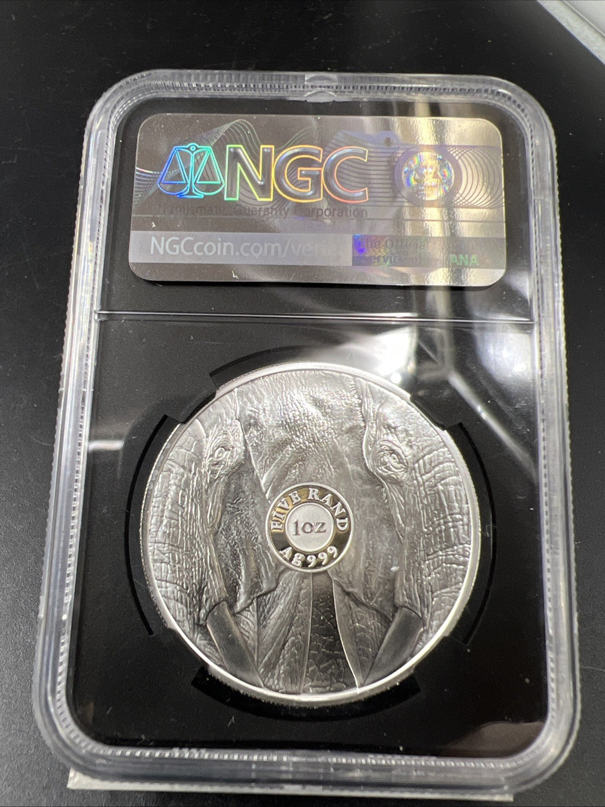 2021 S South Africa Big 5 Series Elephant 1 oz Silver Coin PF70 UCAM NGC