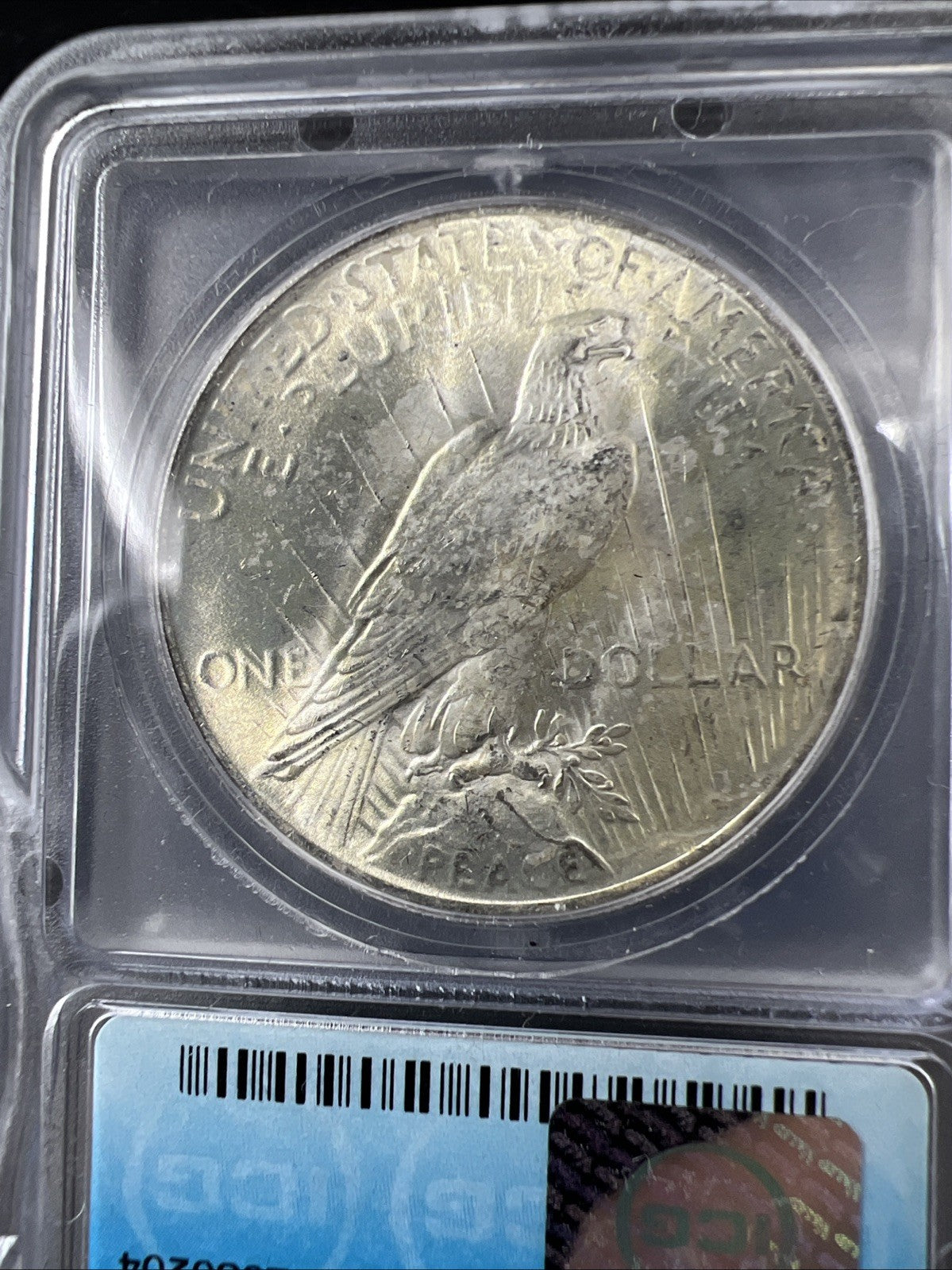 1923 P Peace Silver Eagle Dollar Coin ICG MS65 Gem BU ICG certified