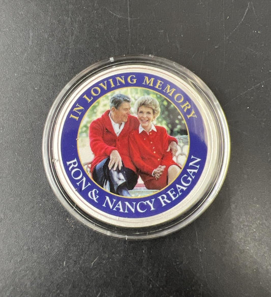 In Memory of Ron & Nancy Reagan 1 Oz Silver Memorial Medallion Coin SKU#B