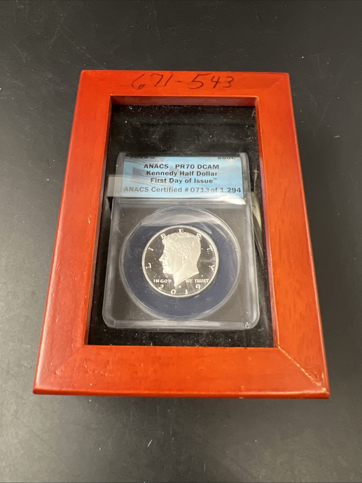 2019 S 50c Kennedy Copper Nickel Half Dollar Coin PR70 DCAM ANACS #0713/1294