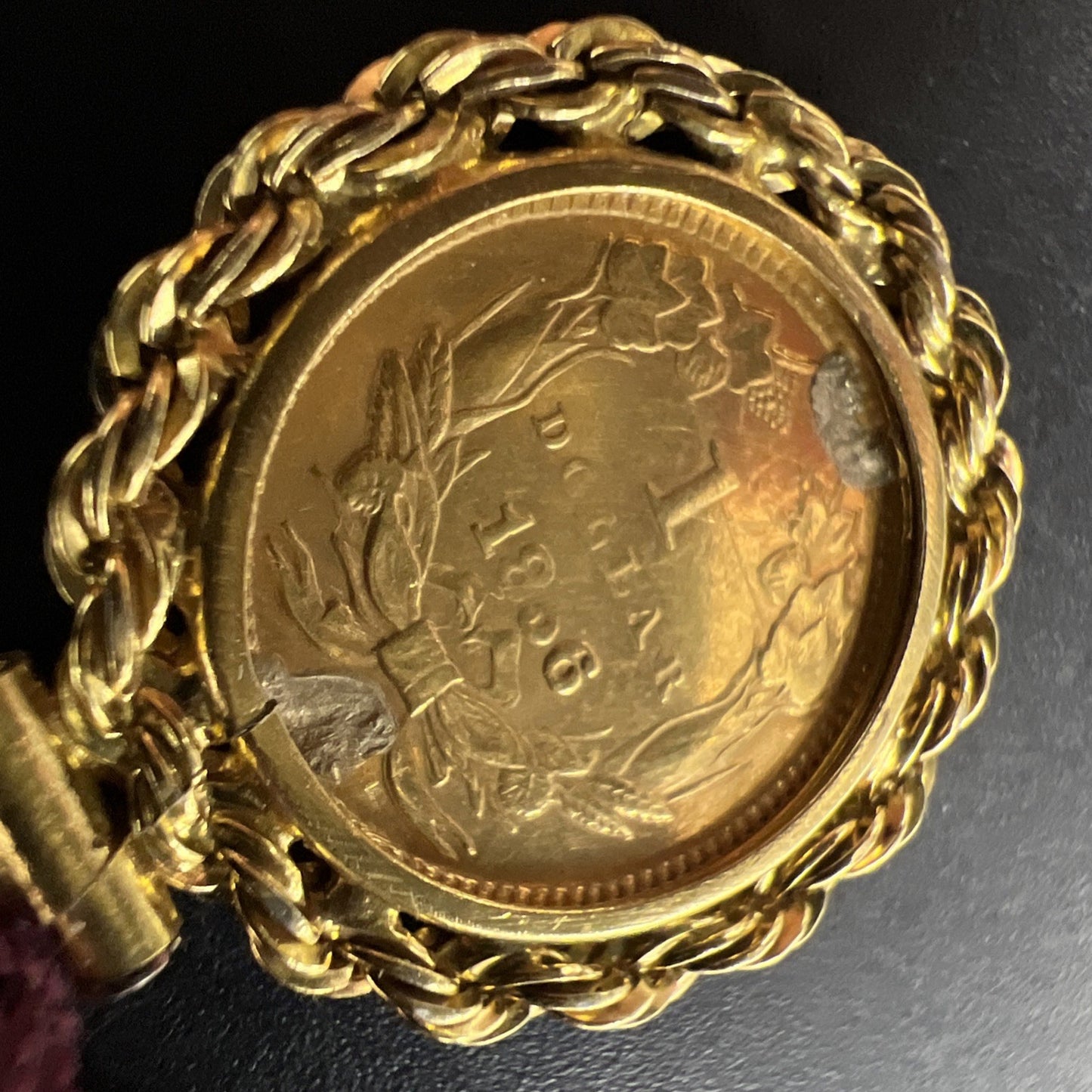 1856 G$1 Gold $1 Princess Head Dollar Coin AU Details Damaged Jewelry