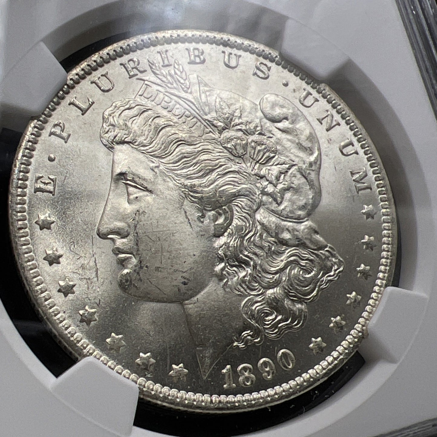 1890 O Morgan Silver Dollar Coin MS64 Choice BU Vam 7A Spiked Eagle Variety #011