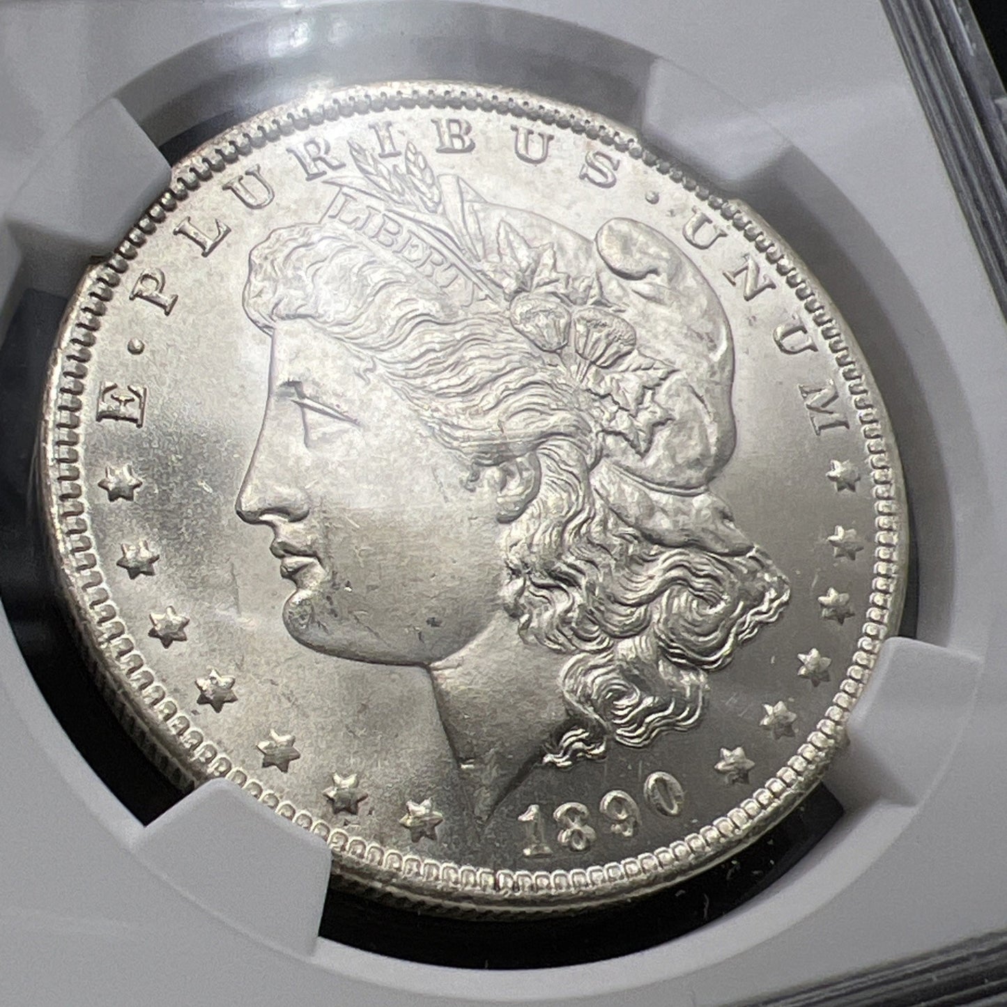1890 O Morgan Silver Dollar Coin MS64 Choice BU Vam 7A Spiked Eagle Variety #011