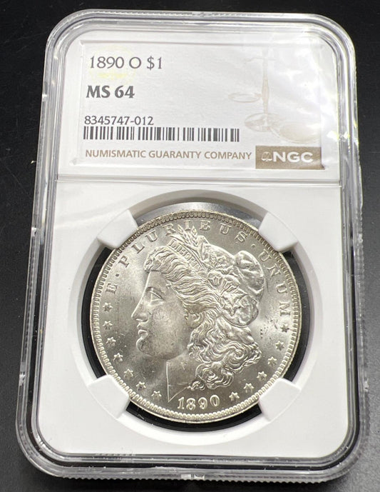 1890 O Morgan Silver Dollar Coin MS64 Choice BU Vam 7A Spiked Eagle Variety #012