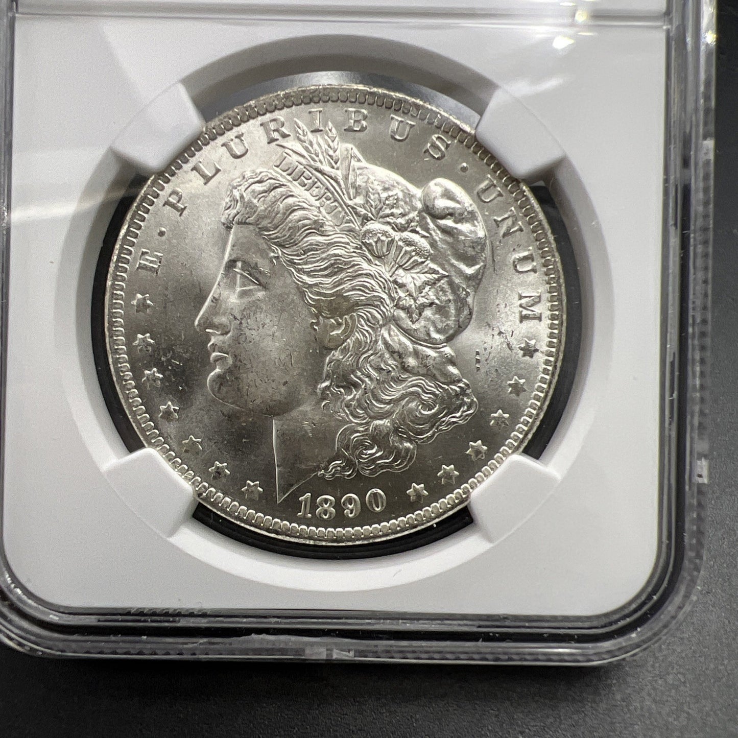 1890 O Morgan Silver Dollar Coin MS64 Choice BU Vam 7A Spiked Eagle Variety #012