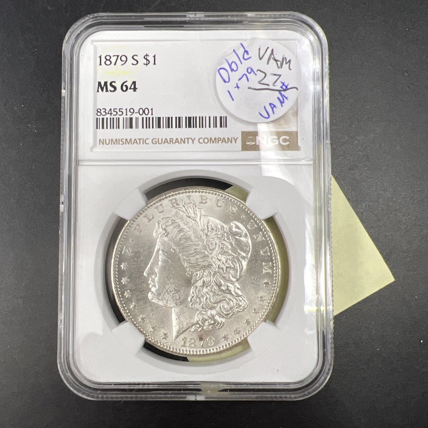 1879 S $1 Morgan Silver Dollar Coin CH BU NGC MS64 VAM 27 Double Date Variety