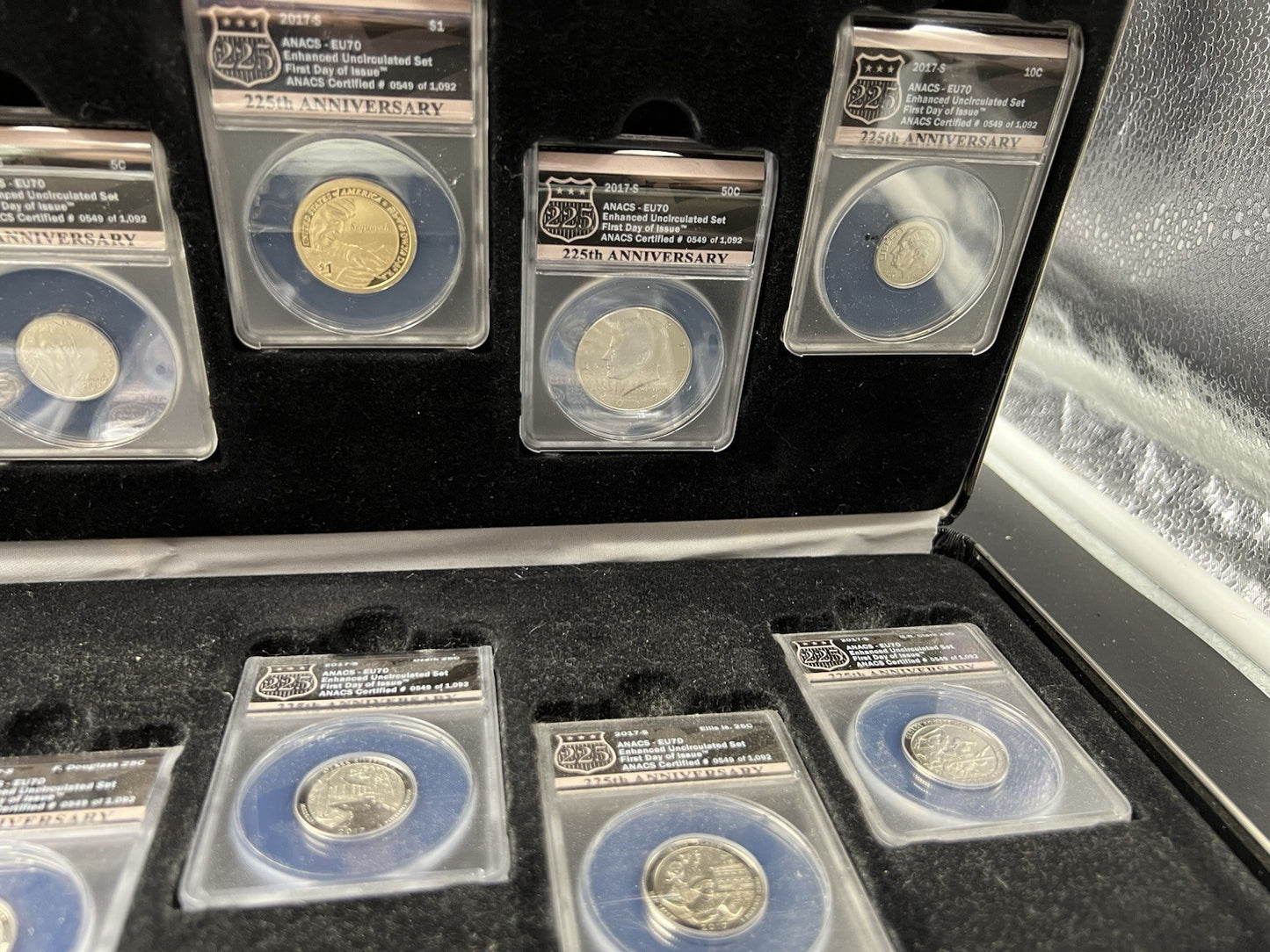 Complete 10 Coin 2017 S Enhanced Uncirculated Set ANACS EU70 FDOI First Day
