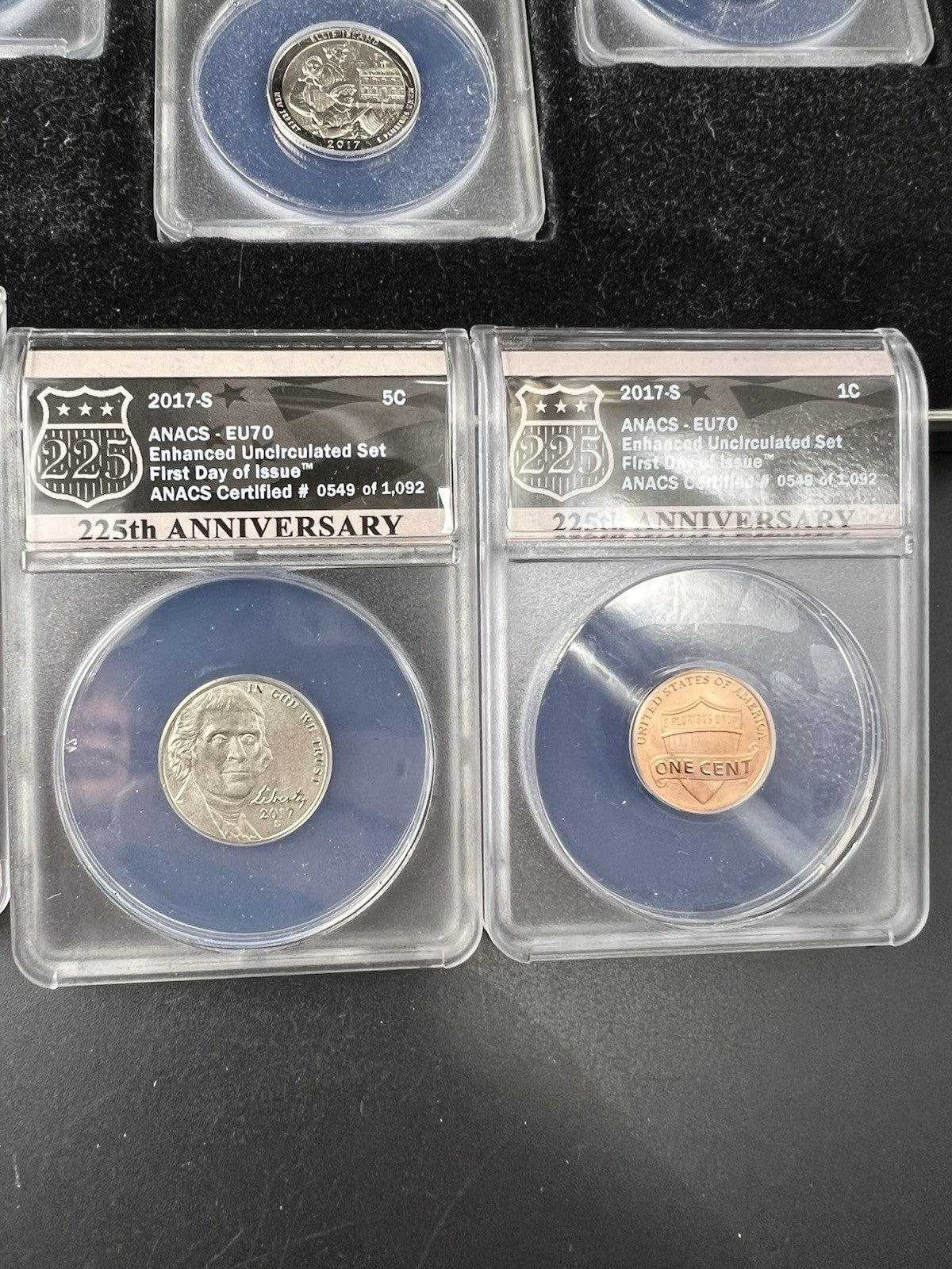 Complete 10 Coin 2017 S Enhanced Uncirculated Set ANACS EU70 FDOI First Day