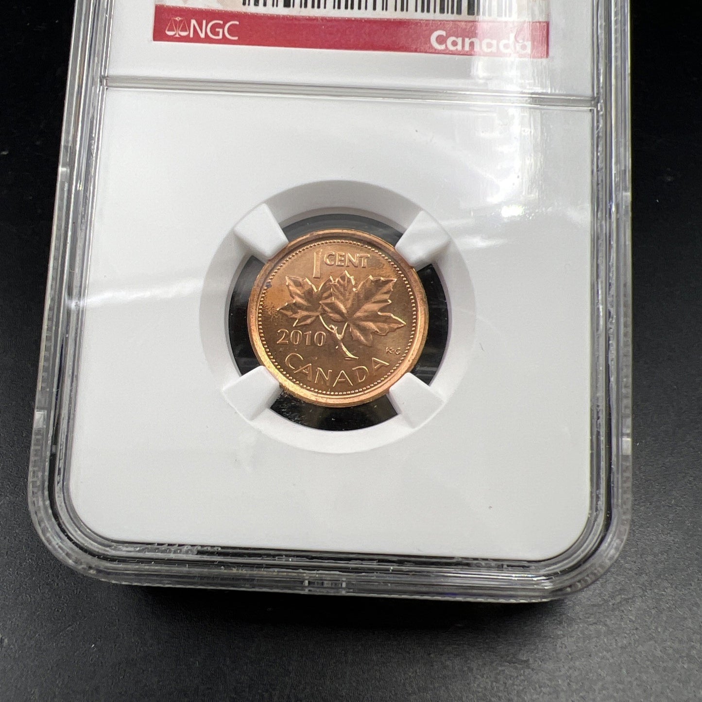 2010 1c Canada Copper Plated Zinc Non Magnetic NGC MS67 Gem BU Certified