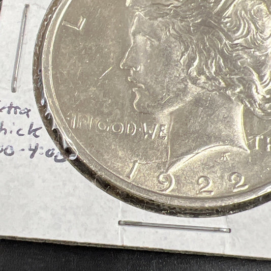 1922 S $1 Peace Silver Dollar Coin Die Cracks + Uneven planchet VAM CH AU
