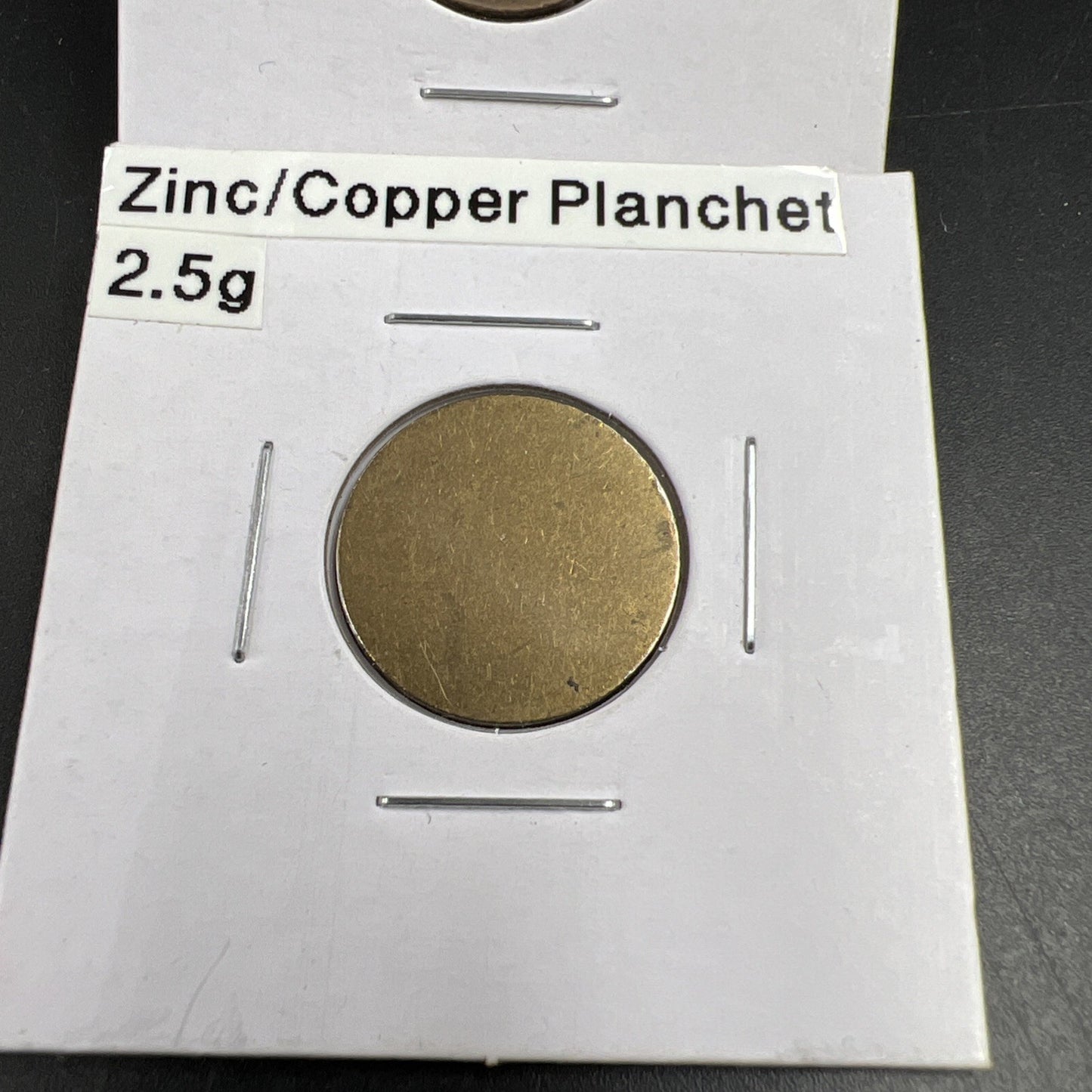 Lot 2 US 1c Blank Planchet Error Coins 3.11 G Copper & 2.5G Copper Plated Zinc