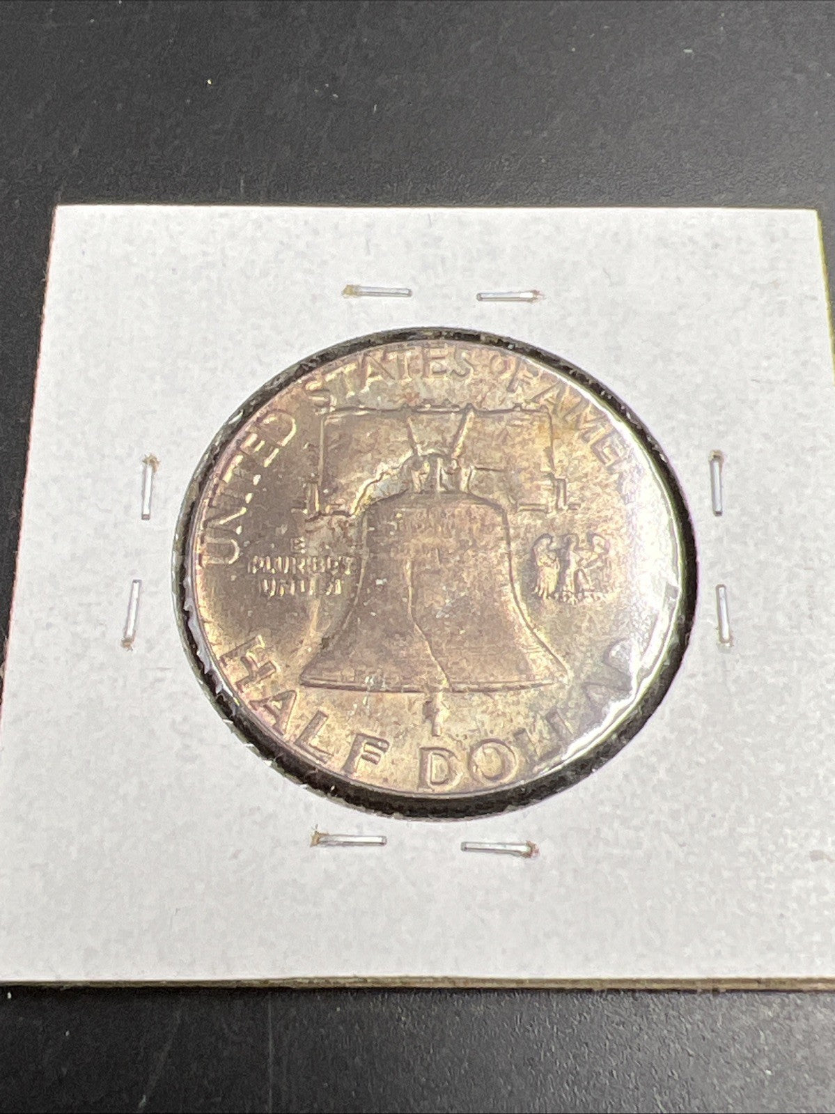 1955 P Franklin Half Dollar Silver Coin BU UNC Neat Toning Toner #0