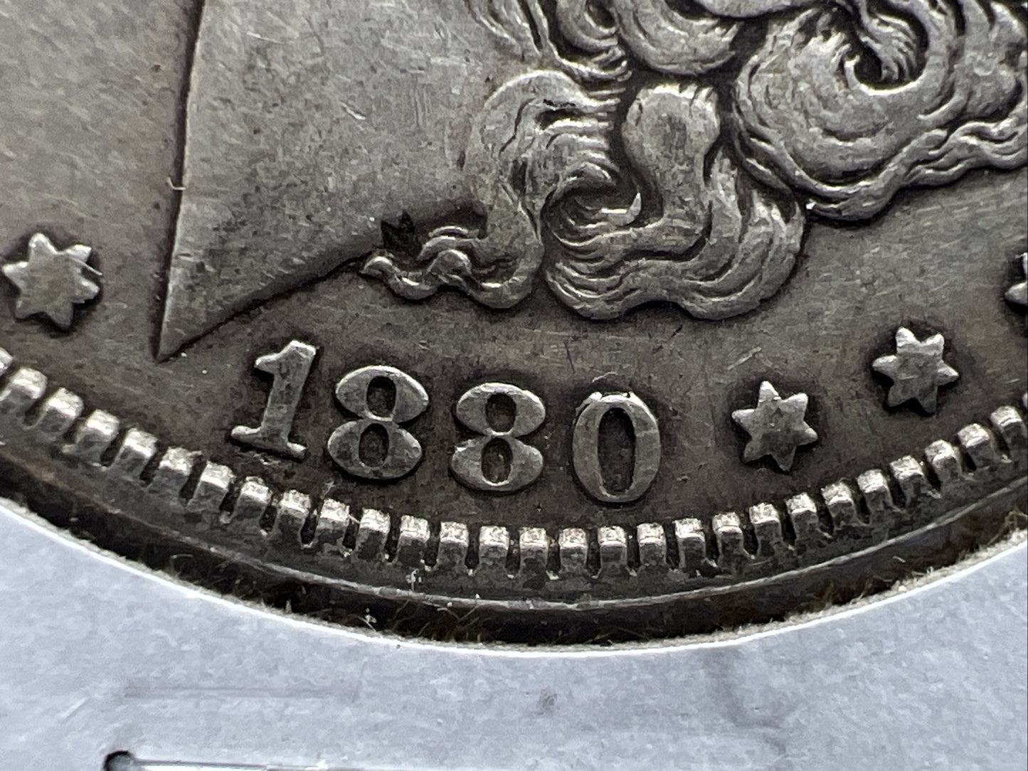 1880 $1 Morgan Silver Dollar Coin VAM 3 Doubled 80 EF XF Extra Fine Circ