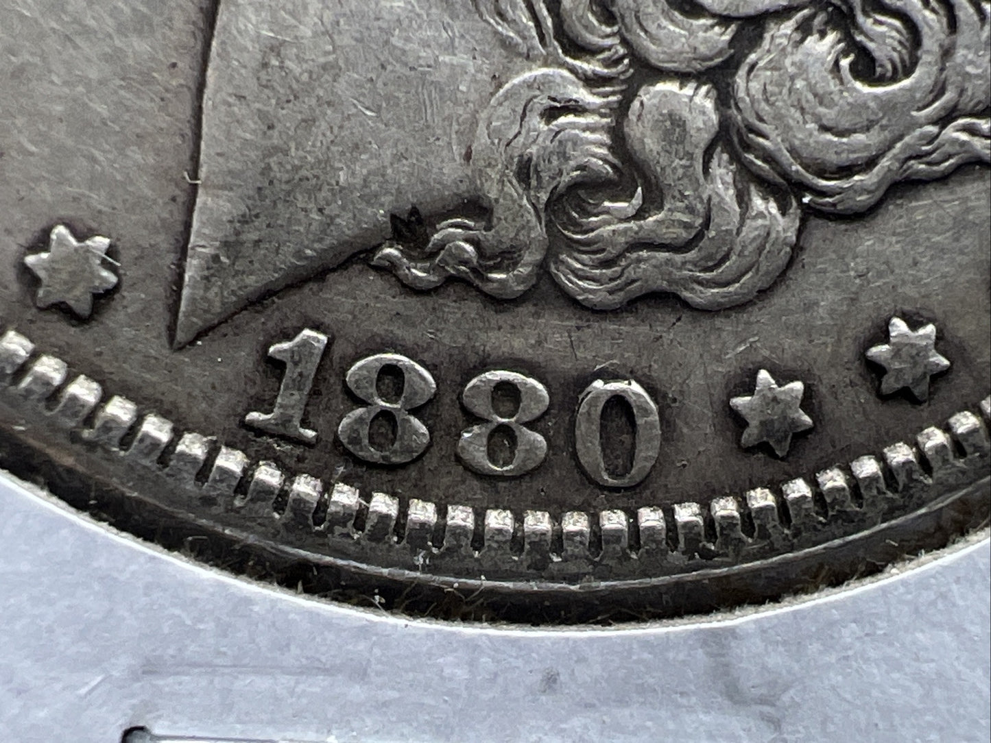 1880 $1 Morgan Silver Dollar Coin VAM 3 Doubled 80 EF XF Extra Fine Circ