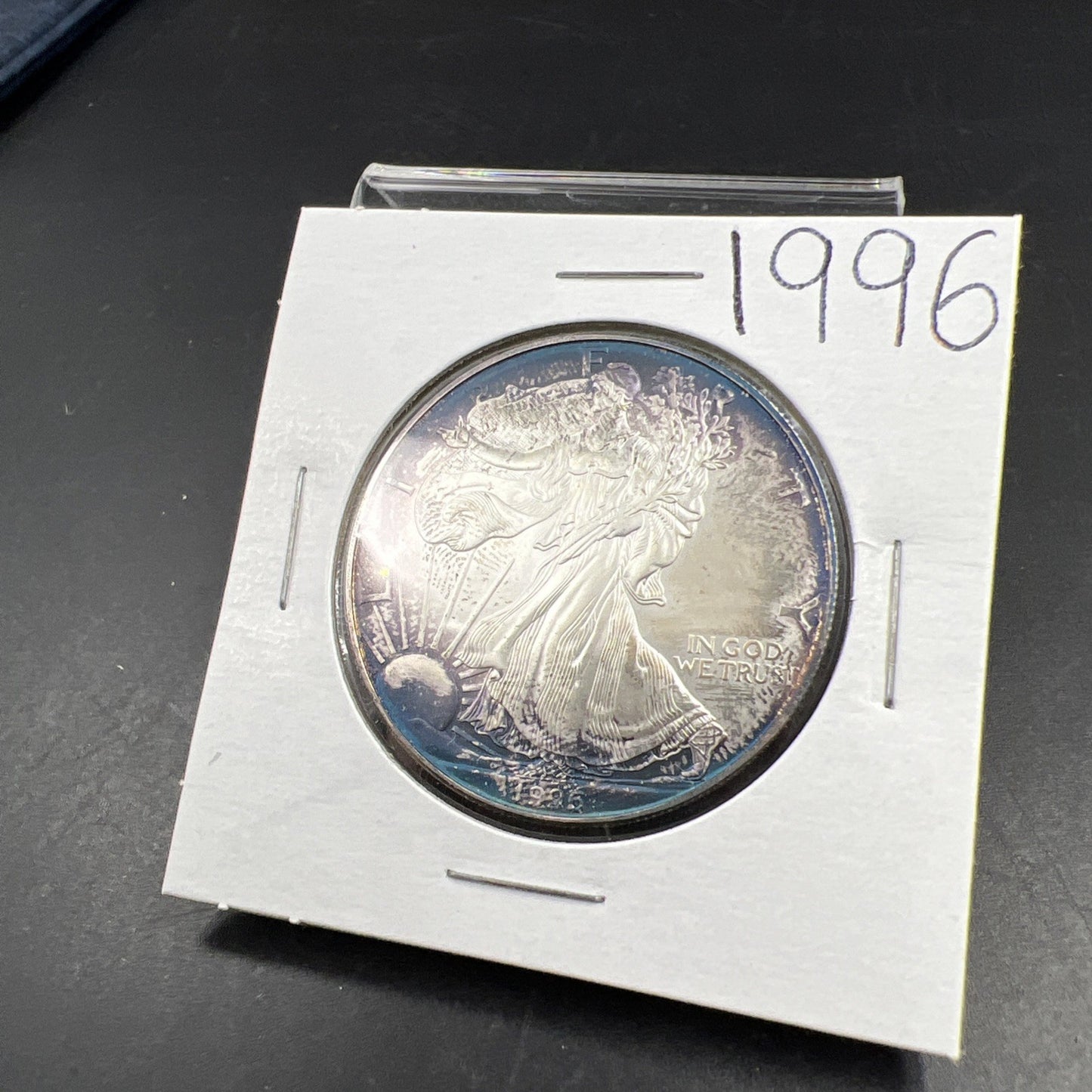 1996 1 OZ American Silver Eagle GEM BU Uncirculated .999 Nice Toning Toner ASE