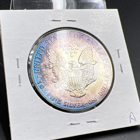 1992 1 OZ American Silver Eagle GEM BU Unc .999 Nice Toning Toner ASE SKU#B