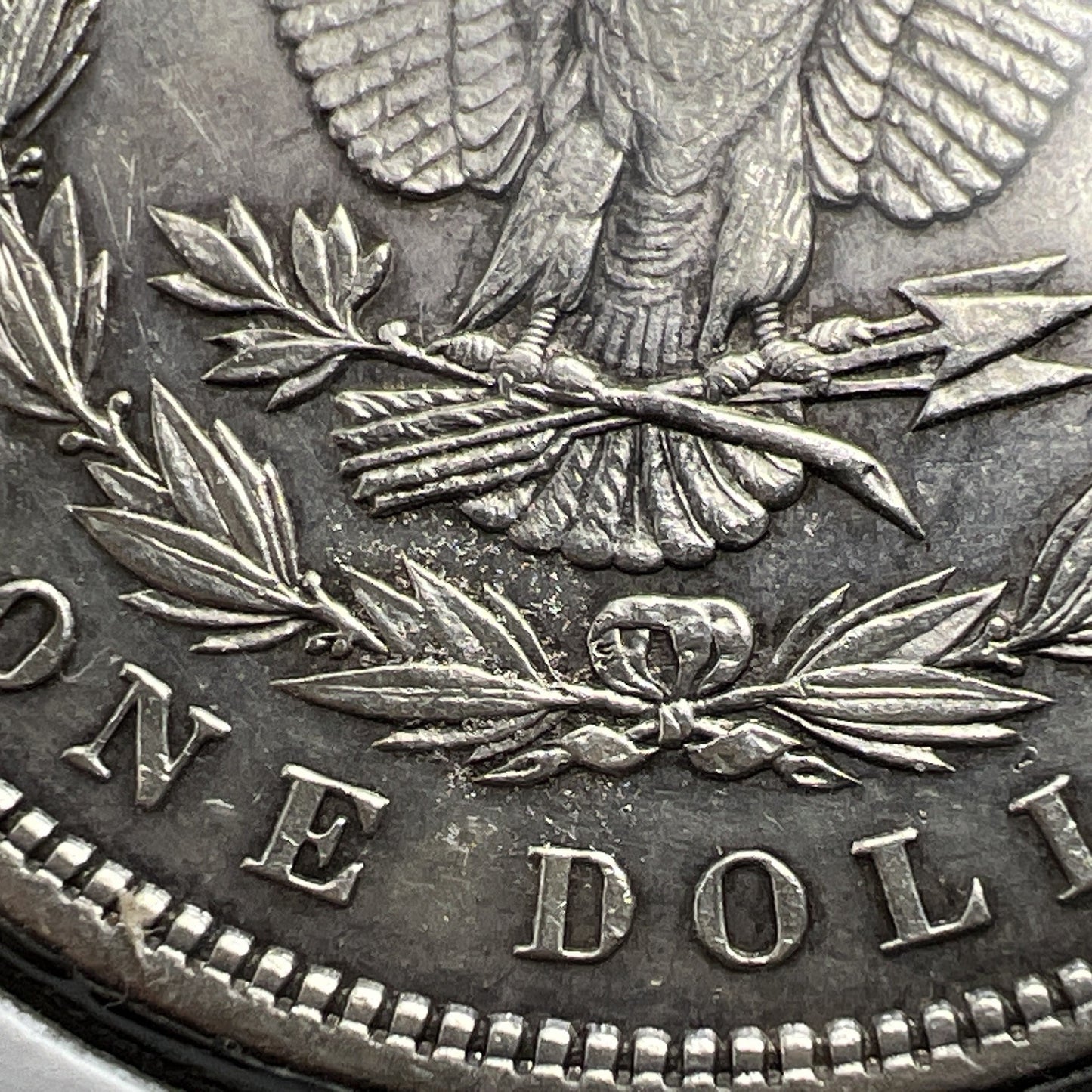 1897 P $1 Morgan Silver Dollar Coin Vam-6A Rusty Die AU About UNC