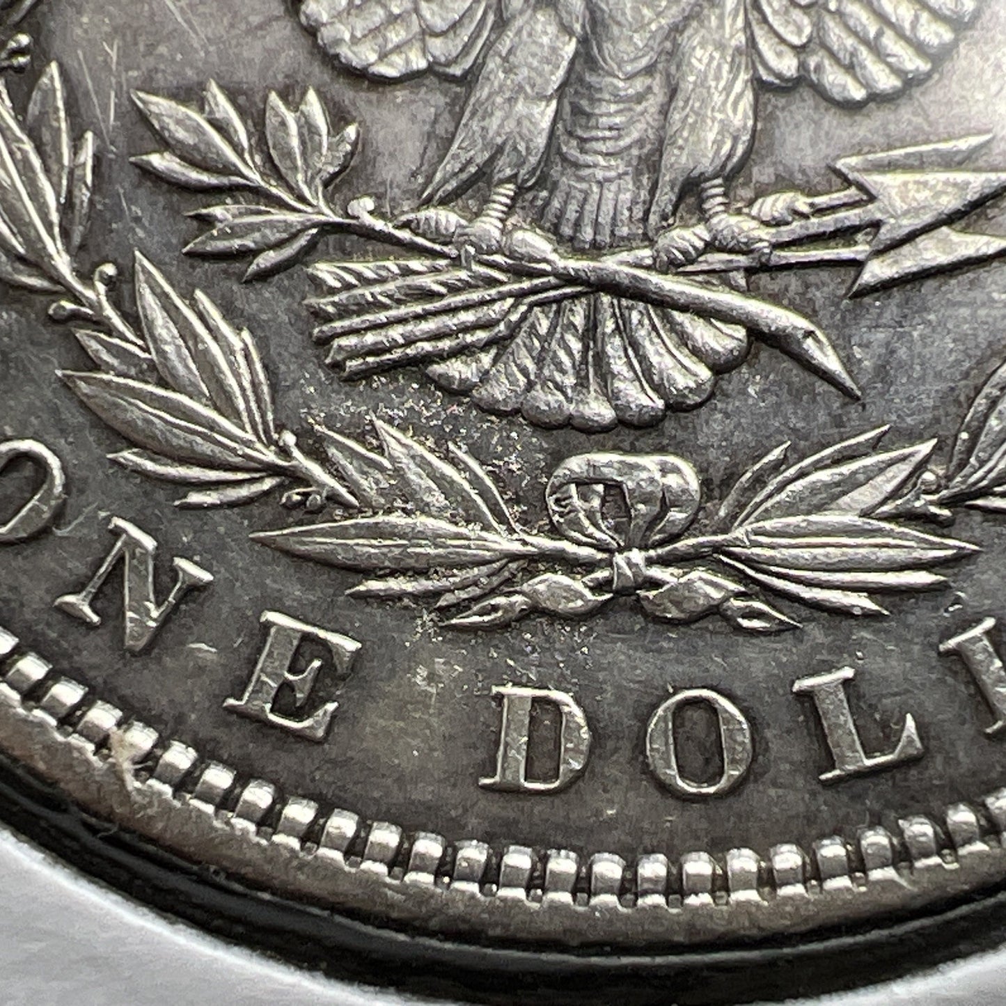 1897 P $1 Morgan Silver Dollar Coin Vam-6A Rusty Die AU About UNC