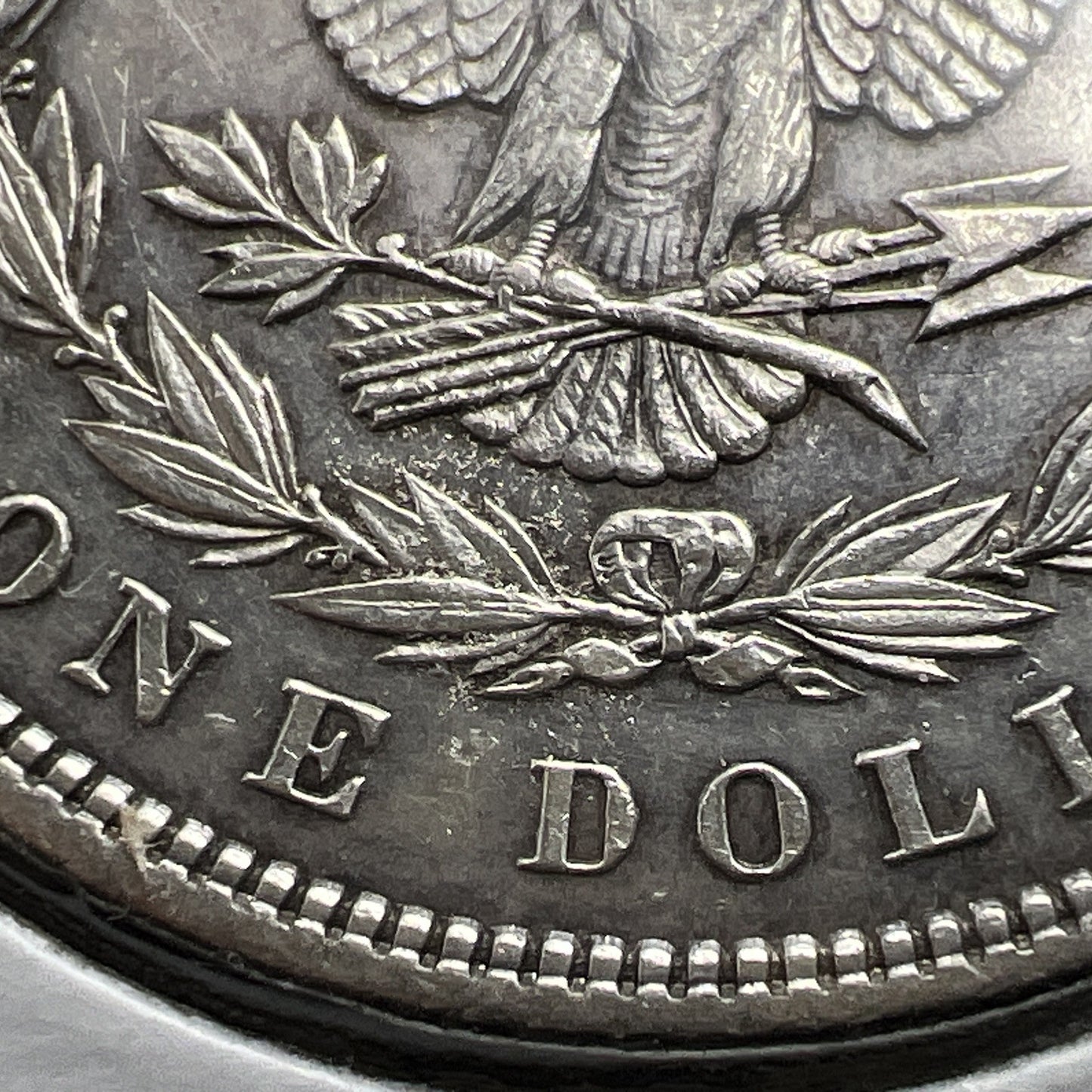 1897 P $1 Morgan Silver Dollar Coin Vam-6A Rusty Die AU About UNC