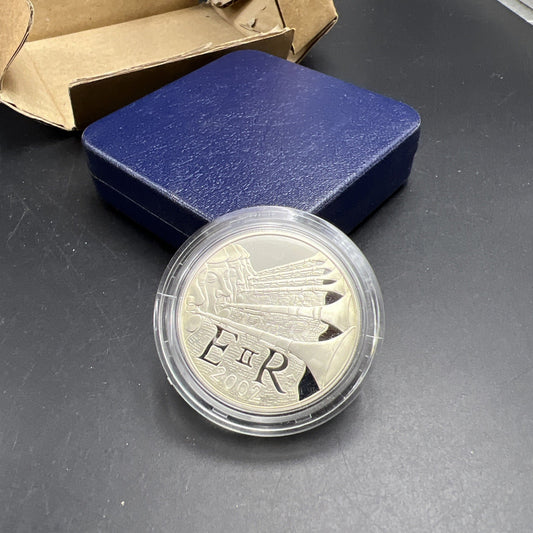 2002 Queen Elizabeth Golden Trumpet Sterling Silver Bermuda Gem Proof Coin Toner
