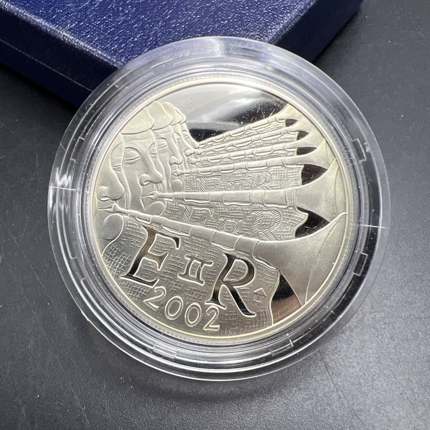 2002 Queen Elizabeth Golden Trumpet Sterling Silver Bermuda Gem Proof Coin Toner