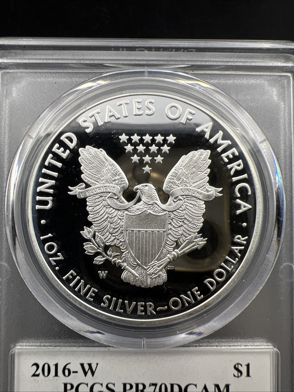 2016 W American Silver Eagle Lettered Edge PCGS PR70 DCAM First Day Washington
