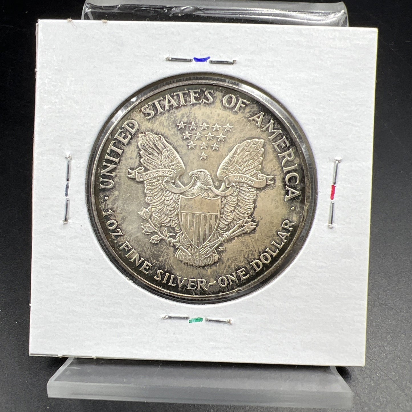2001 1 OZ American Silver Eagle ASE Coin BU UNC Toned