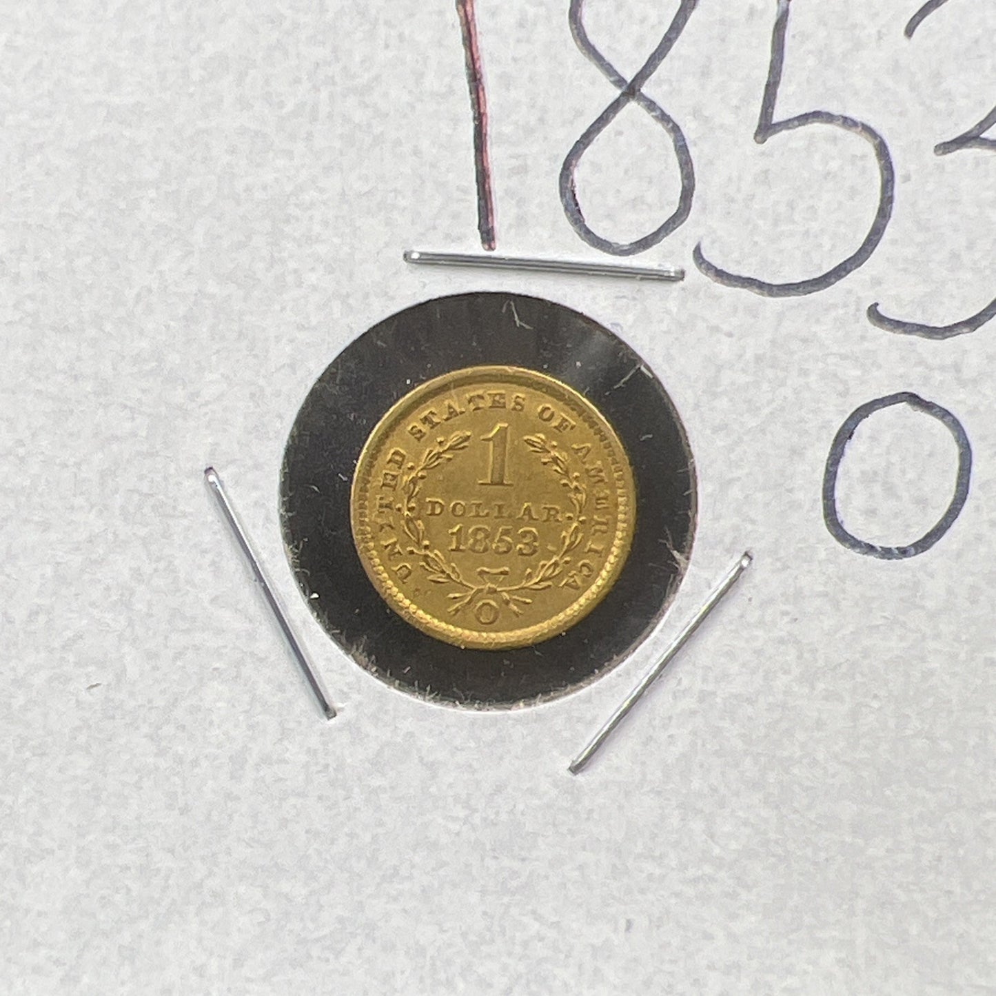 1853 O Liberty Head Type I Gold Dollar $1 Choice XF EF / AU