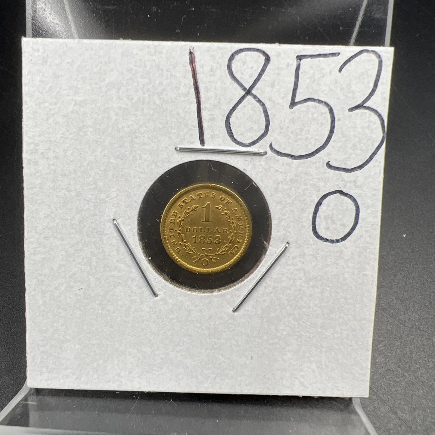 1853 O Liberty Head Type I Gold Dollar $1 Choice XF EF / AU