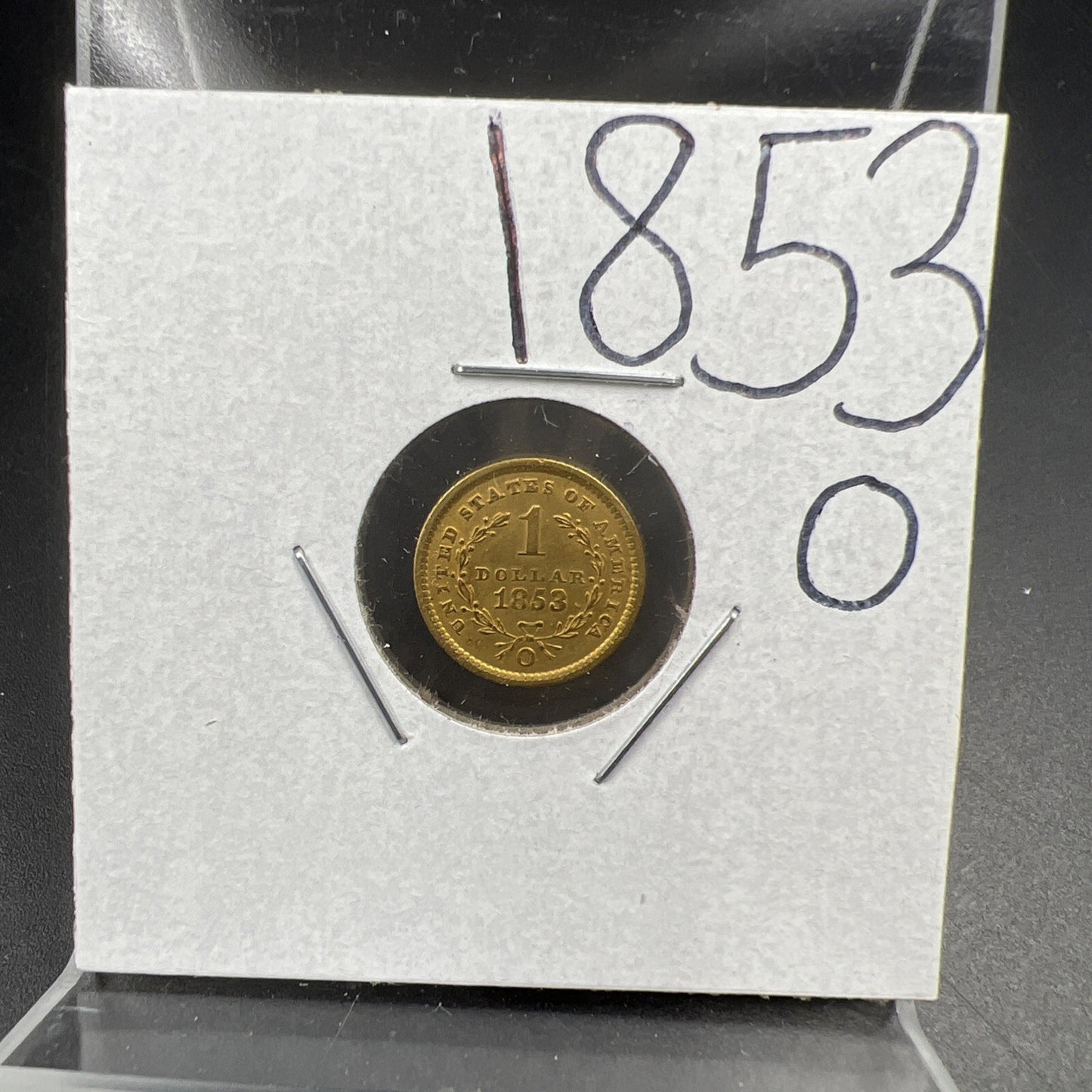 1853 O Liberty Head Type I Gold Dollar $1 Choice XF EF / AU