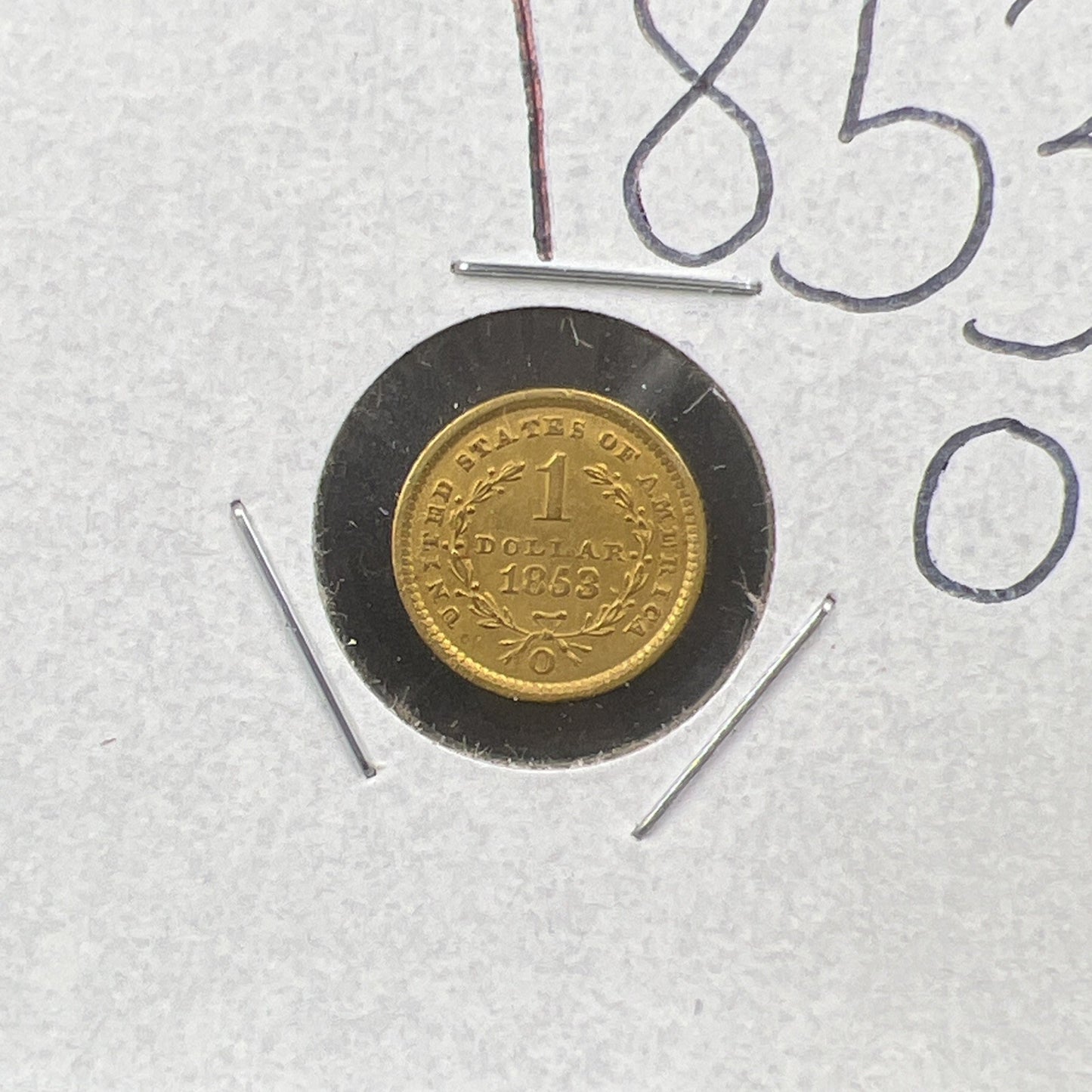 1853 O Liberty Head Type I Gold Dollar $1 Choice XF EF / AU