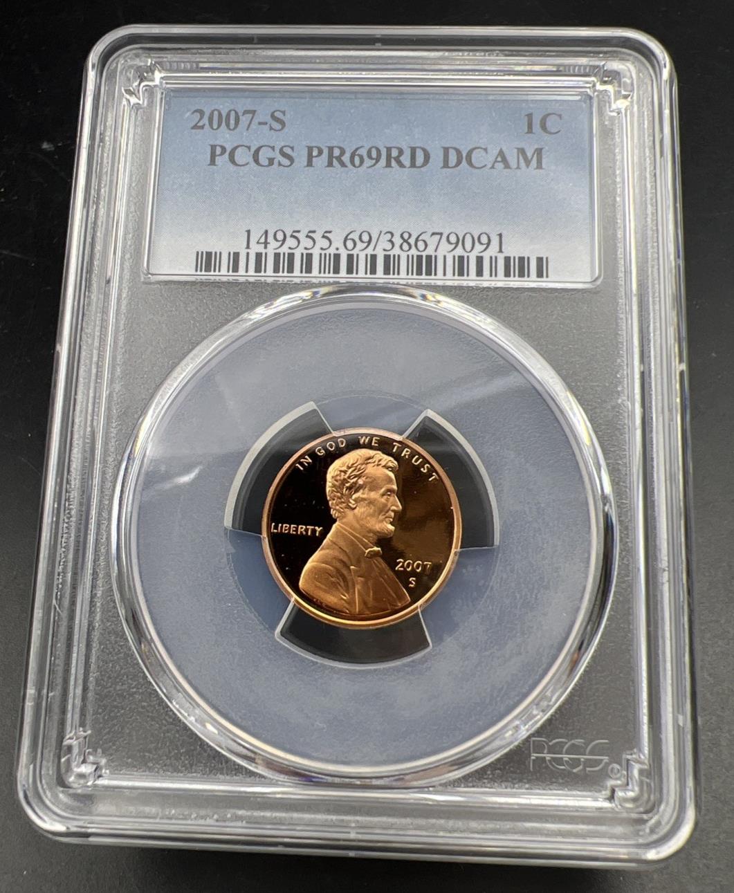 2007 S 1c Lincoln Memorial Cent Penny Coin PR69 DCAM PCGS #091