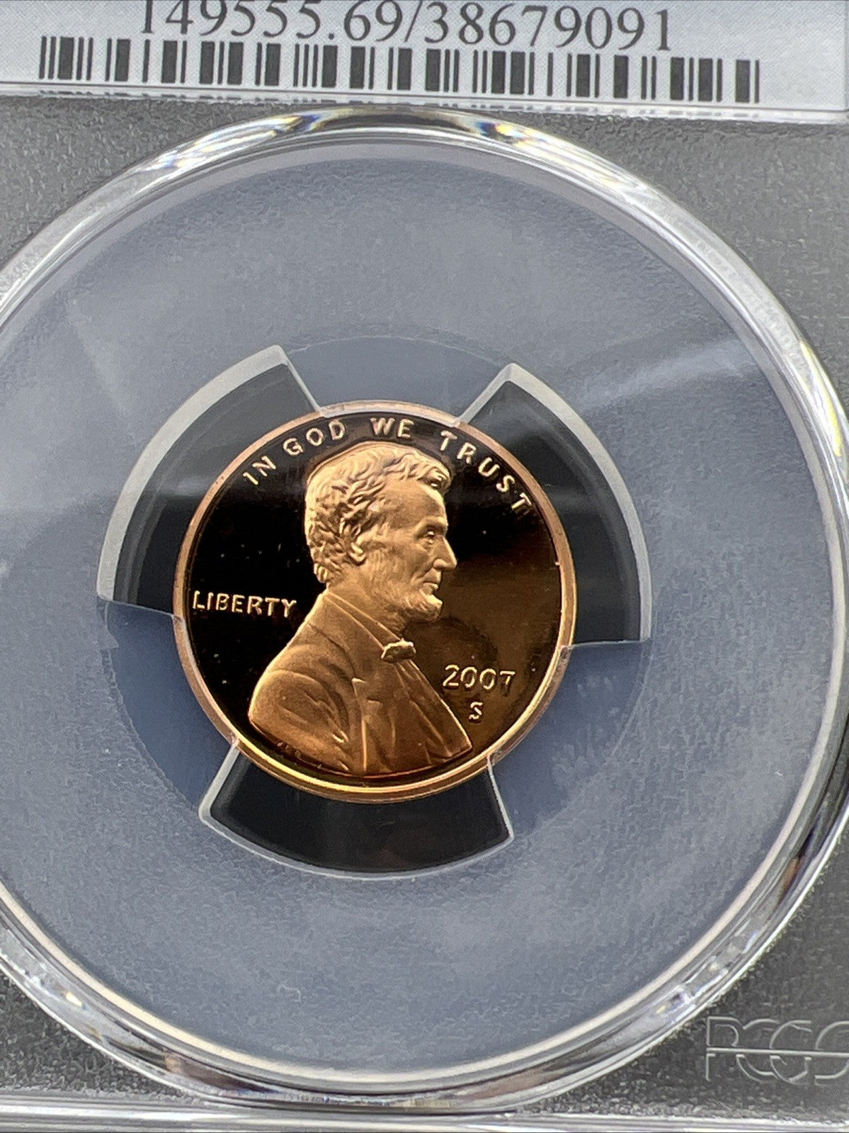 2007 S 1c Lincoln Memorial Cent Penny Coin PR69 DCAM PCGS #091