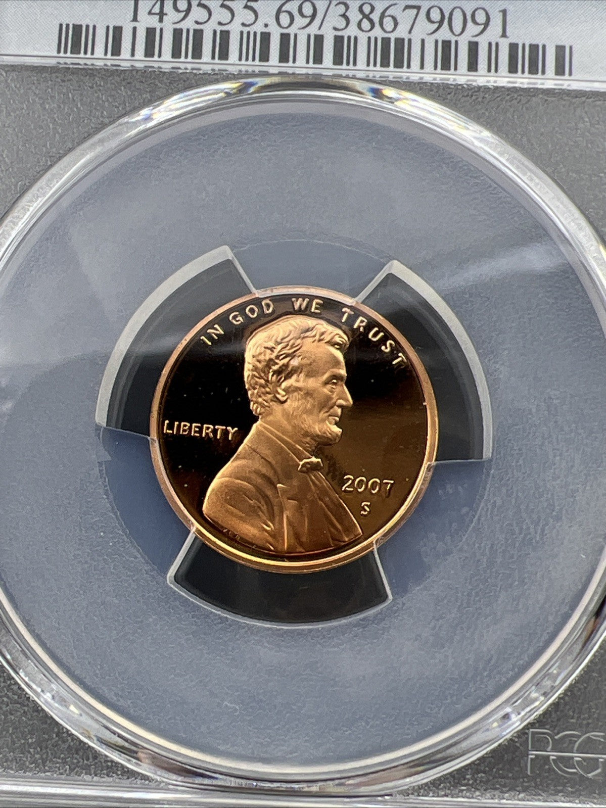 2007 S 1c Lincoln Memorial Cent Penny Coin PR69 DCAM PCGS #091